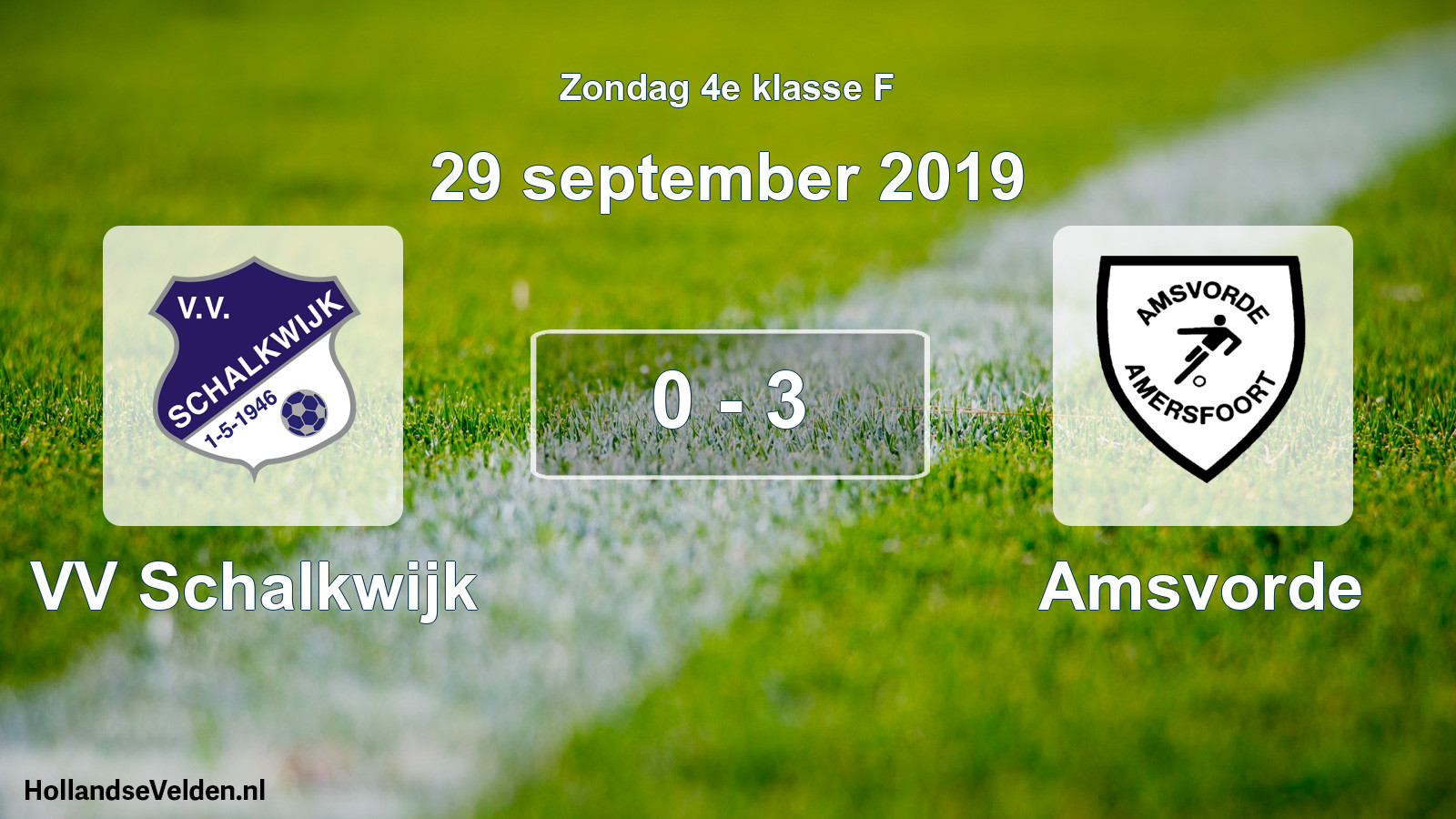 Total number of matches played: VV Schalkwijk - Amsvorde 0 - 3 (29 September 2019)