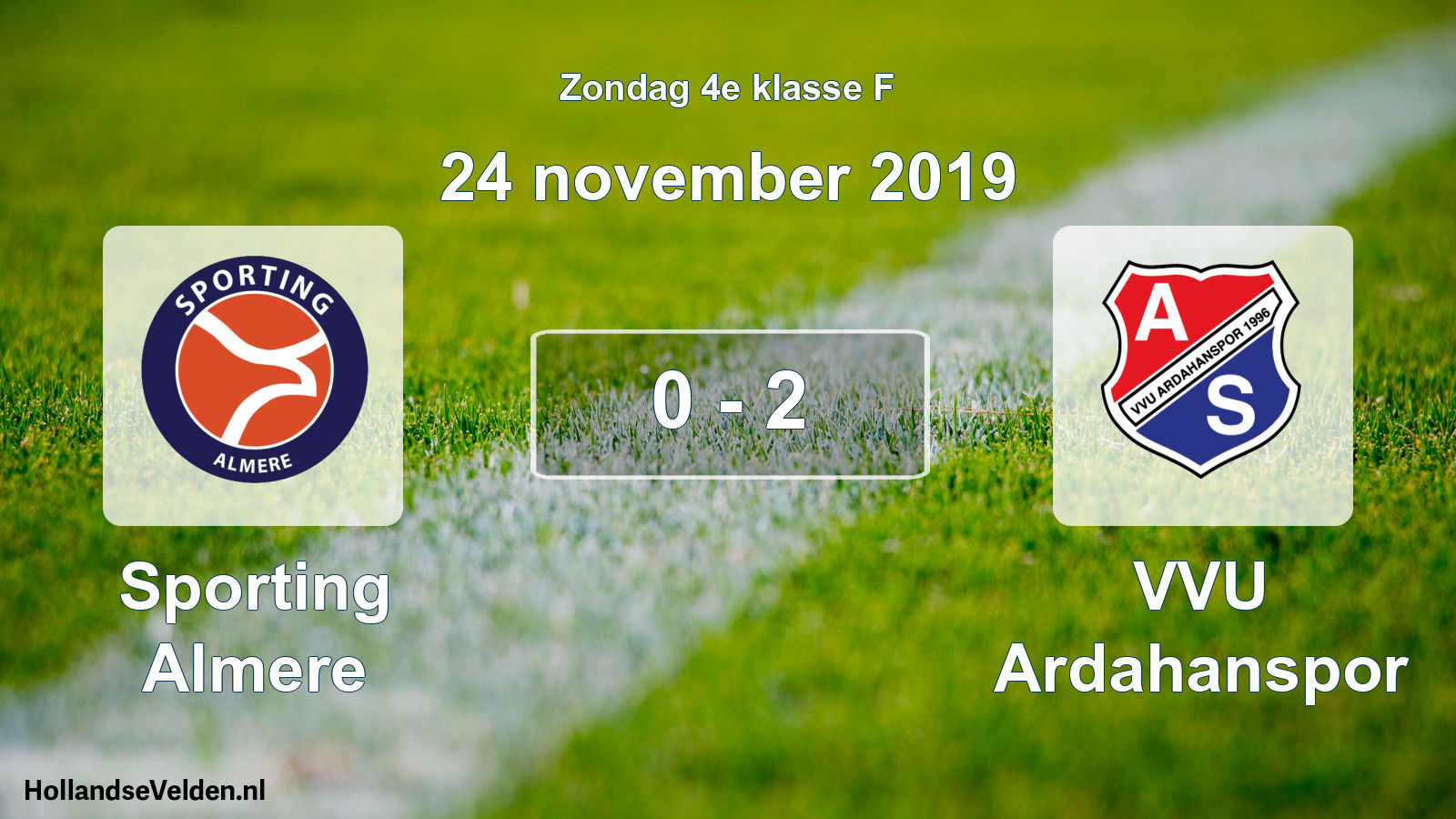 Total number of matches played: Sporting Almere - VVU Ardahanspor 0 - 2 (24 November 2019)