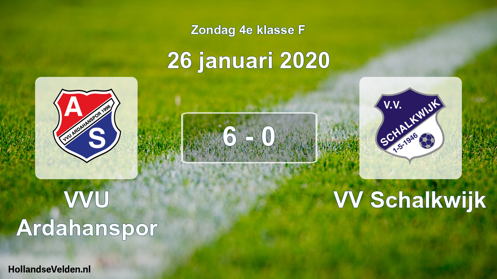 Total number of matches played: VVU Ardahanspor - VV Schalkwijk 6 - 0 (26 January 2020)