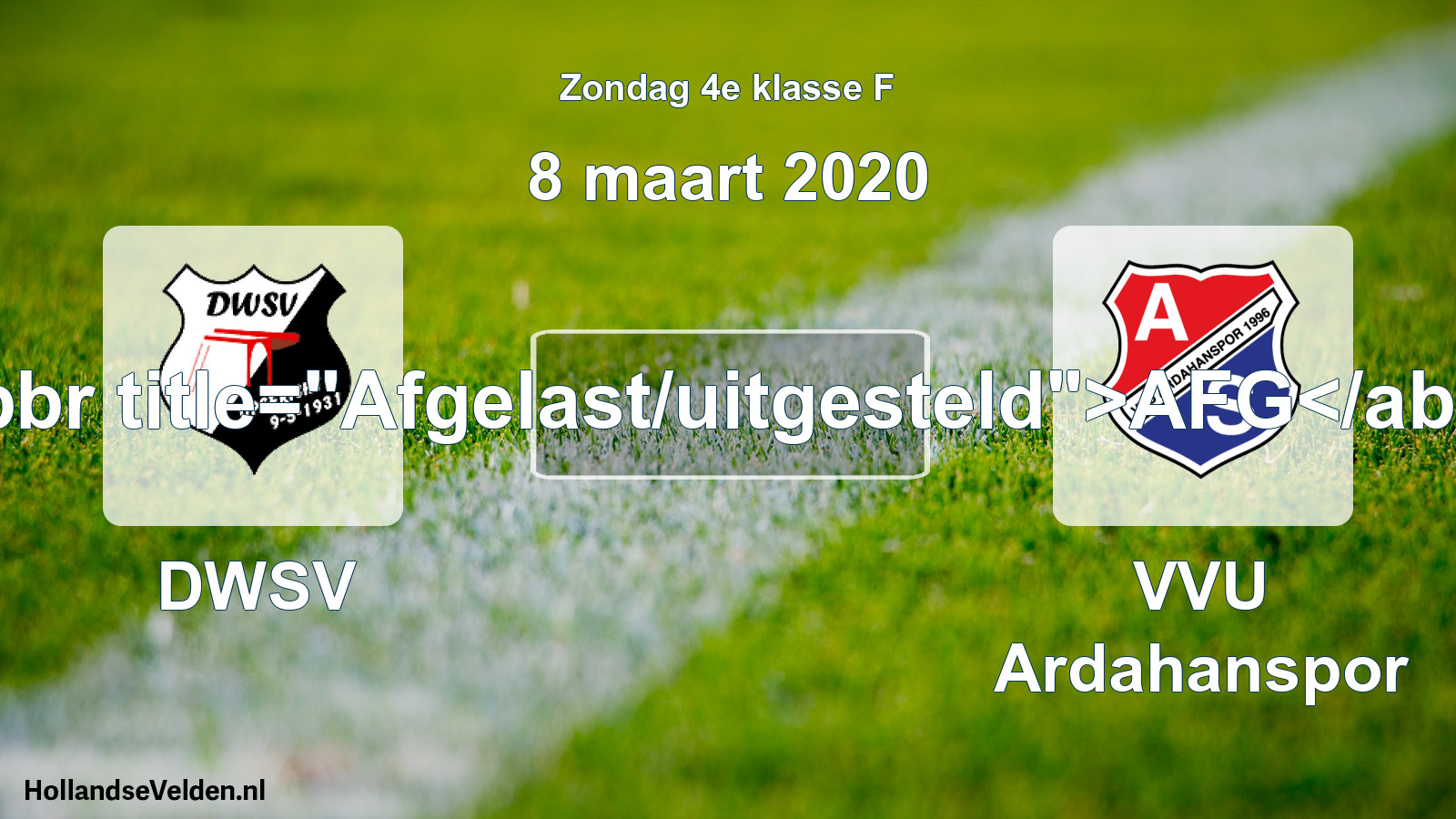 Scheduled Match: DWSV - VVU Ardahanspor (8 March 2020)