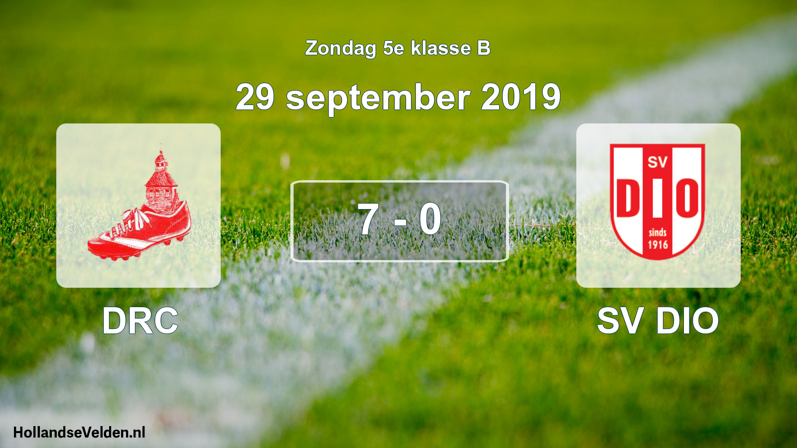 Total number of matches played: DRC - SV DIO 7 - 0 (29 September 2019)