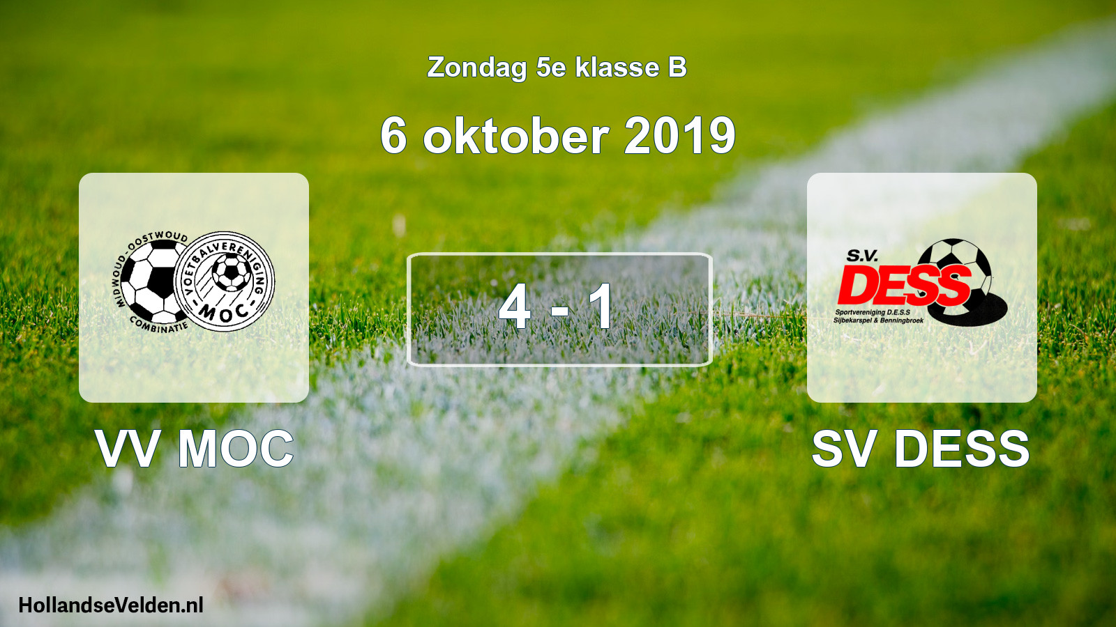 Total number of matches played: VV MOC - SV DESS 4 - 1 (6 October 2019)