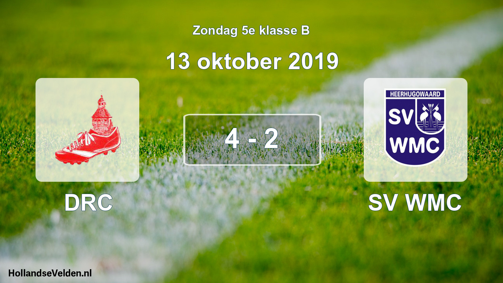Total number of matches played: DRC - SV WMC 4 - 2 (13 October 2019)