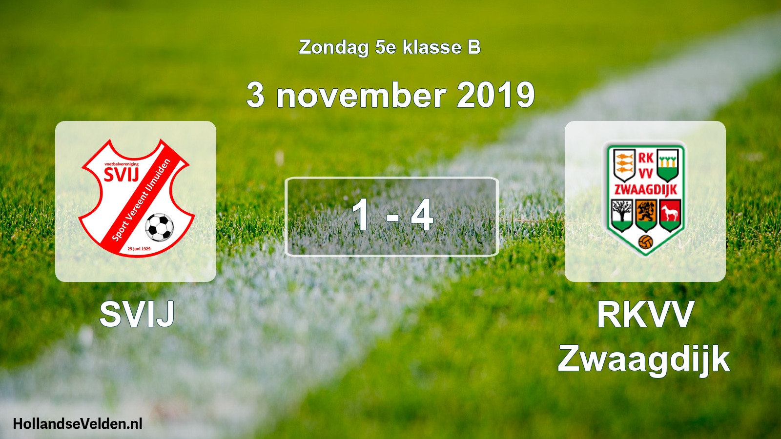 Total number of matches played: SVIJ - RKVV Zwaagdijk 1 - 4 (3 November 2019)
