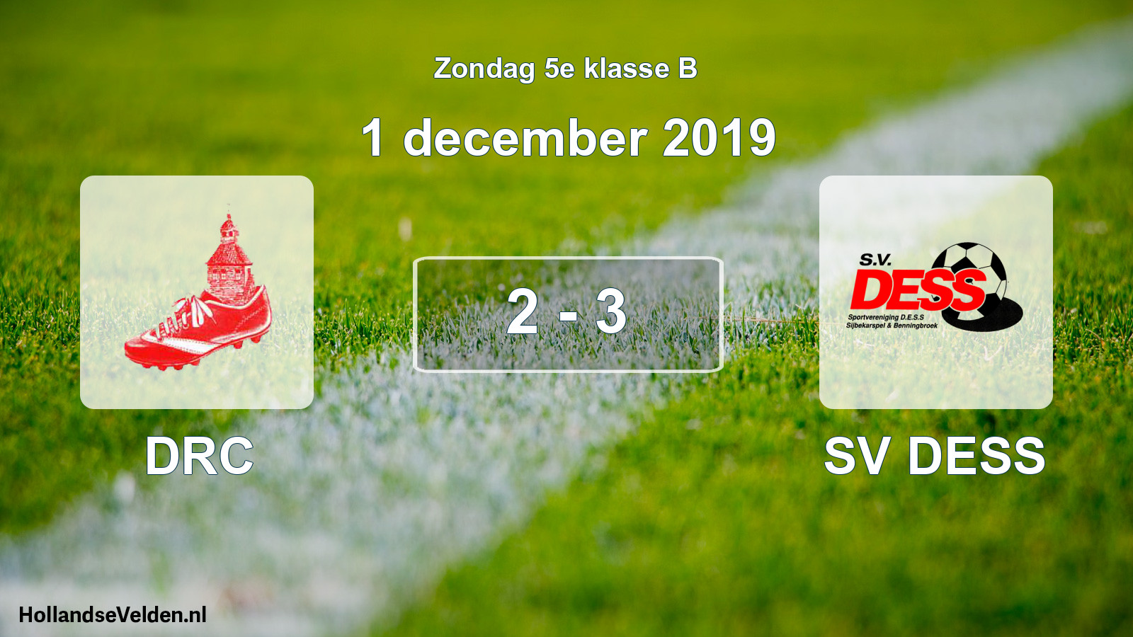 Total number of matches played: DRC - SV DESS 2 - 3 (1 December 2019)