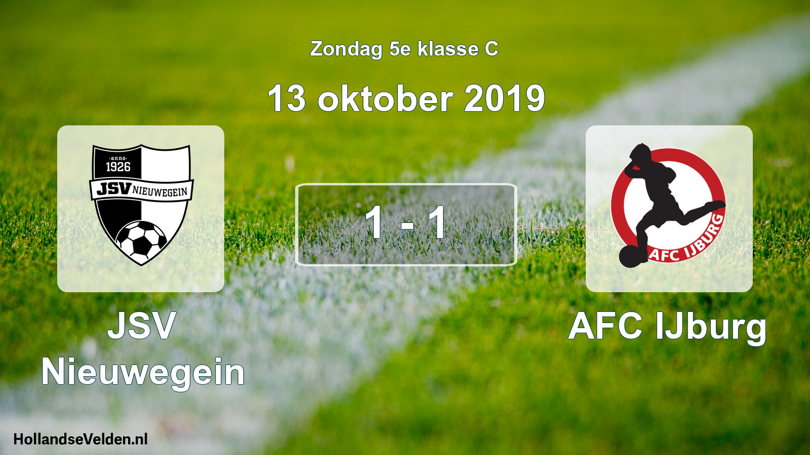 Total number of matches played: JSV Nieuwegein - AFC IJburg 1 - 1 (13 October 2019)