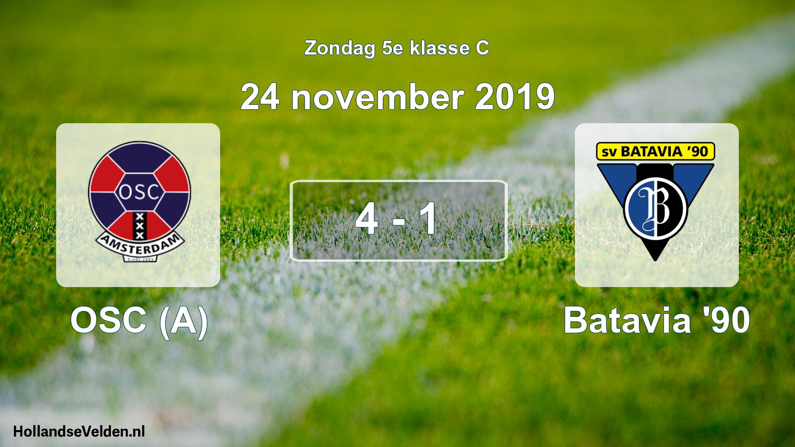 Total number of matches played: OSC (A) - Batavia '90 4 - 1 (24 November 2019)
