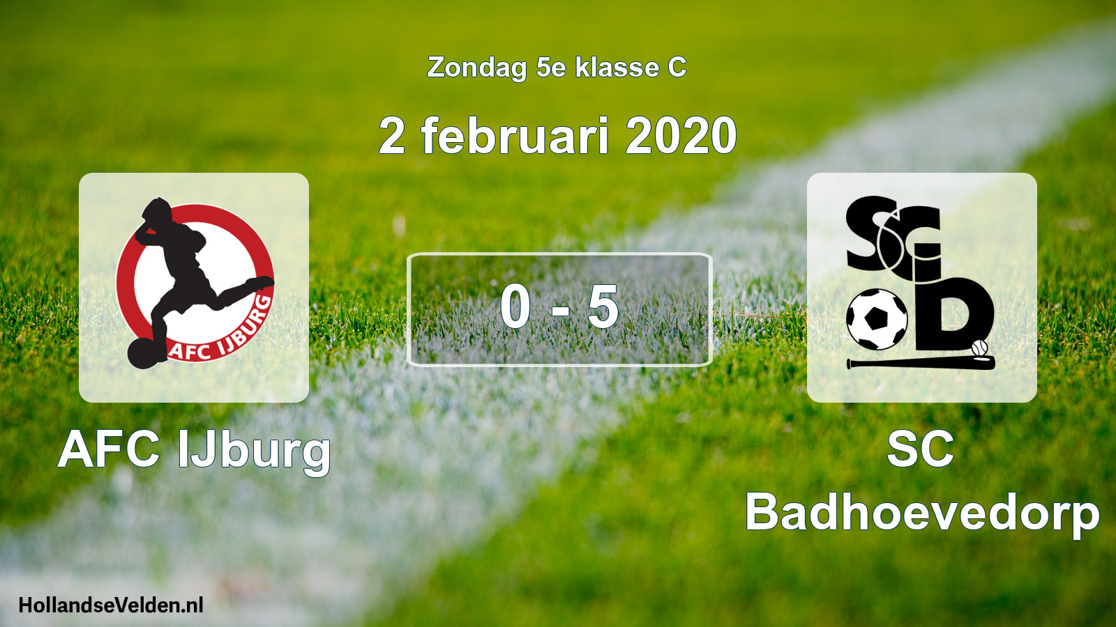 Total number of matches played: AFC IJburg - SC Badhoevedorp 0 - 5 (2 February 2020)