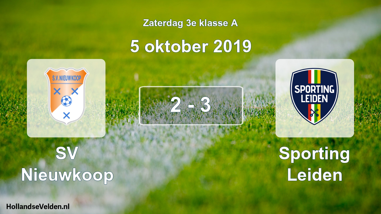 Total number of matches played: SV Nieuwkoop - Sporting Leiden 2 - 3 (5 October 2019)