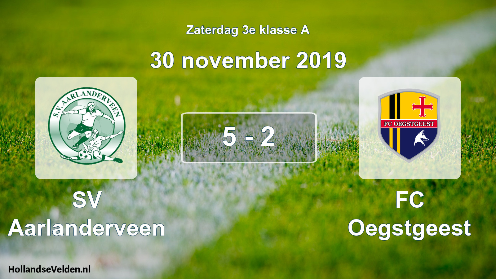 Total number of matches played: SV Aarlanderveen - FC Oegstgeest 5 - 2 (30 November 2019)