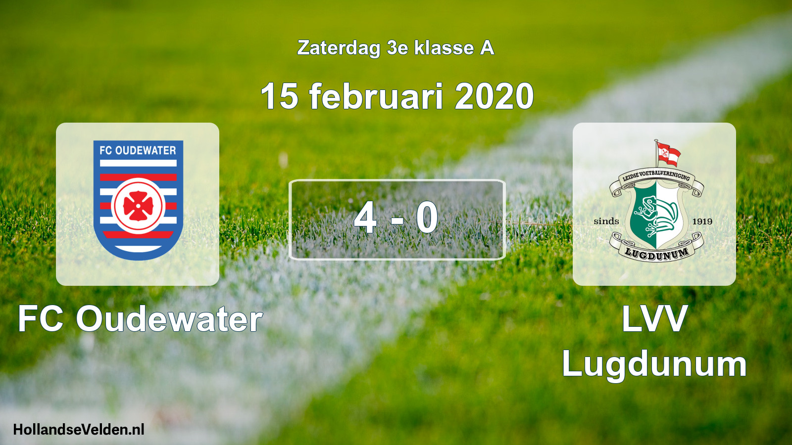 Total number of matches played: FC Oudewater - LVV Lugdunum 4 - 0 (15 February 2020)
