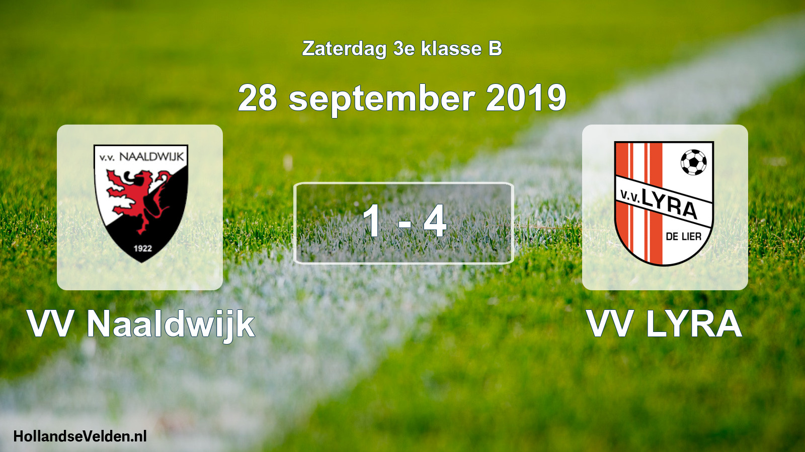 Total number of matches played: VV Naaldwijk - VV LYRA 1 - 4 (28 September 2019)
