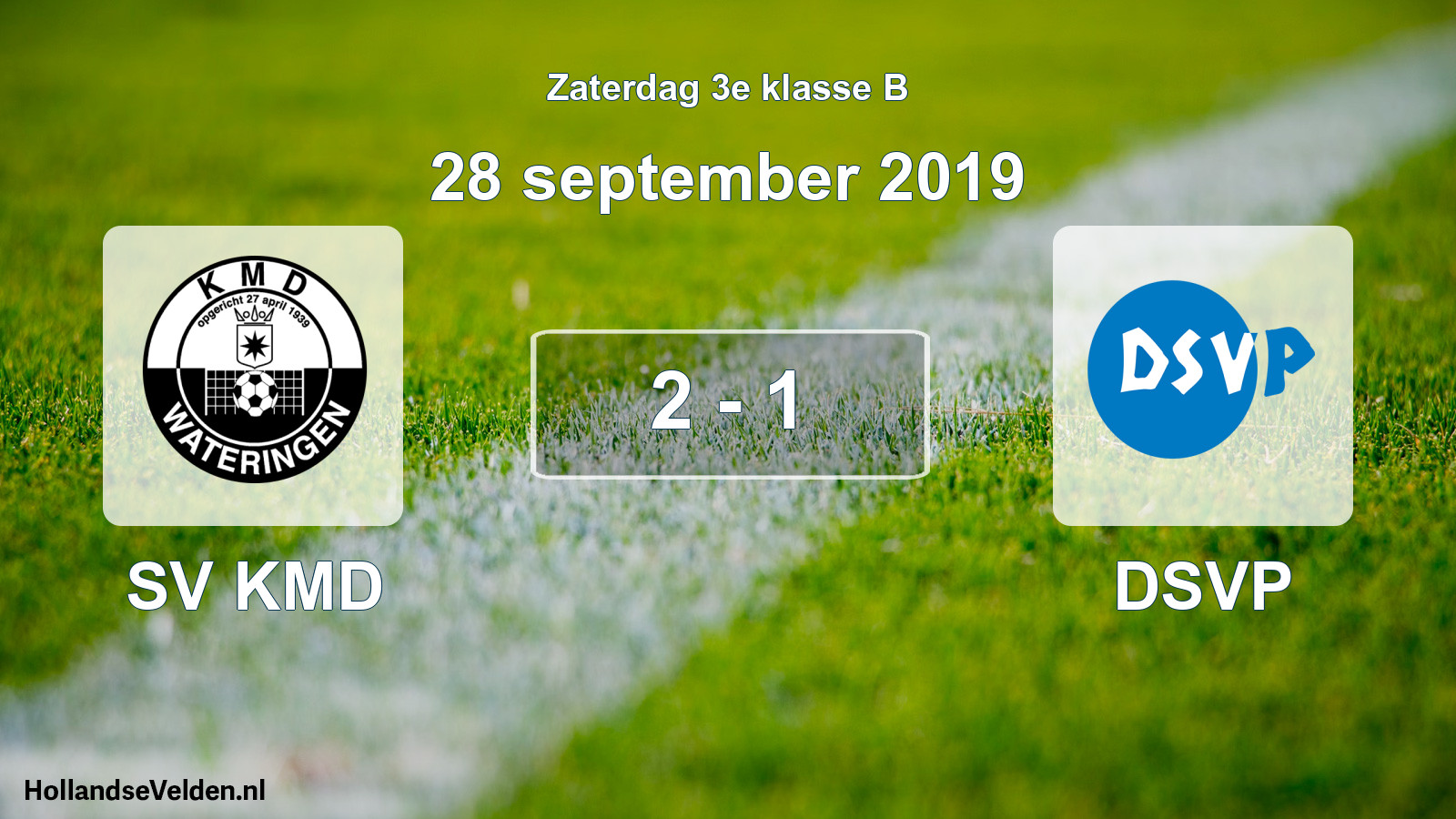 Total number of matches played: SV KMD - DSVP 2 - 1 (28 September 2019)