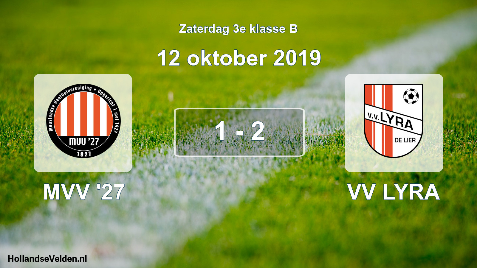 Total number of matches played: MVV '27 - VV LYRA 1 - 2 (12 October 2019)