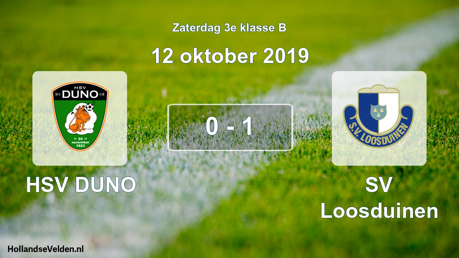 Total number of matches played: HSV DUNO - SV Loosduinen 0 - 1 (12 October 2019)