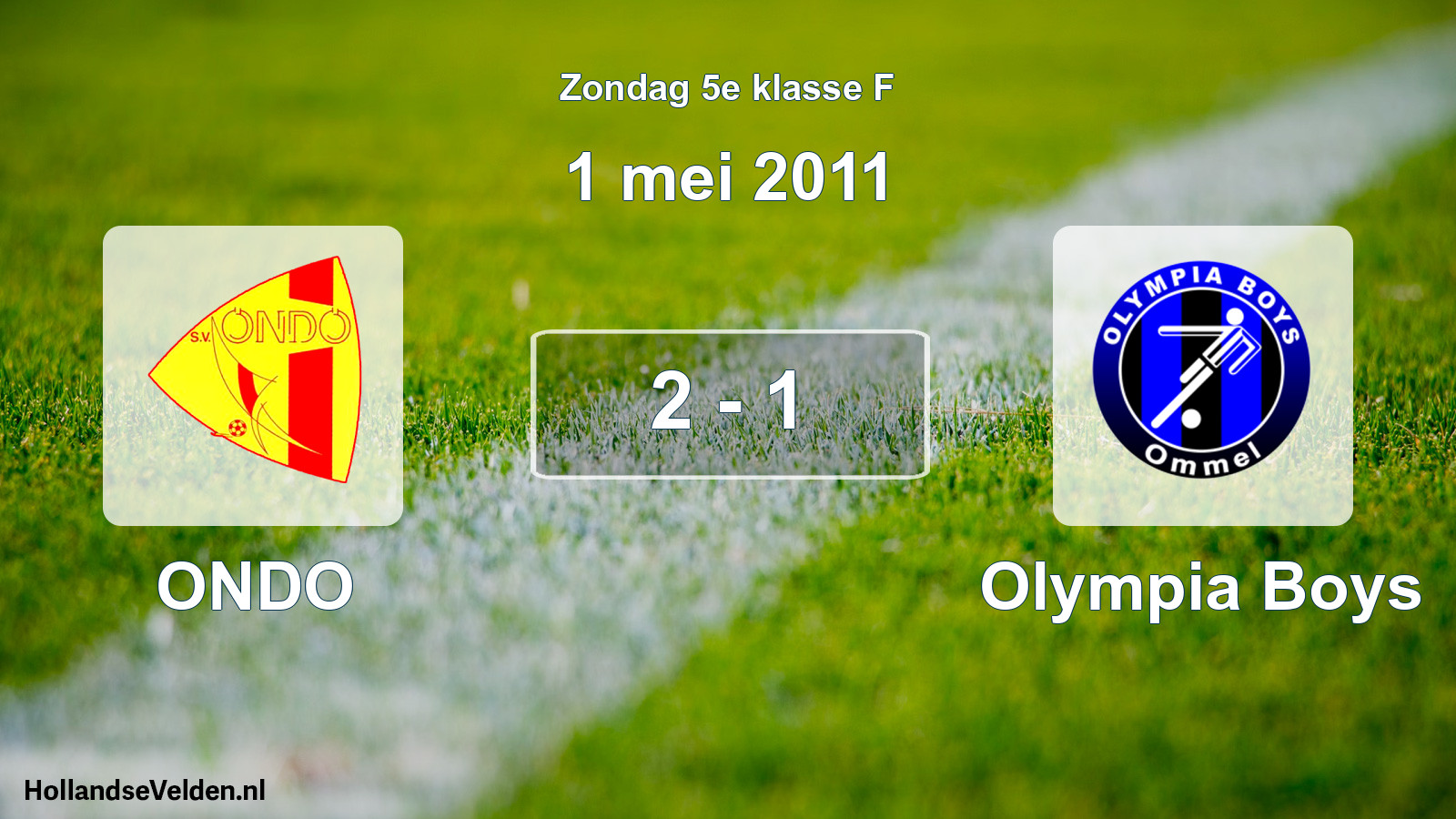 Total number of matches played: ONDO - Olympia Boys 2 - 1 (1 May 2011)
