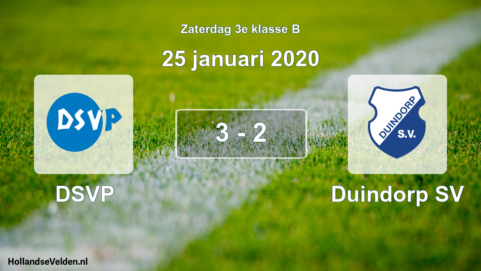 Total number of matches played: DSVP - Duindorp SV 3 - 2 (25 January 2020)