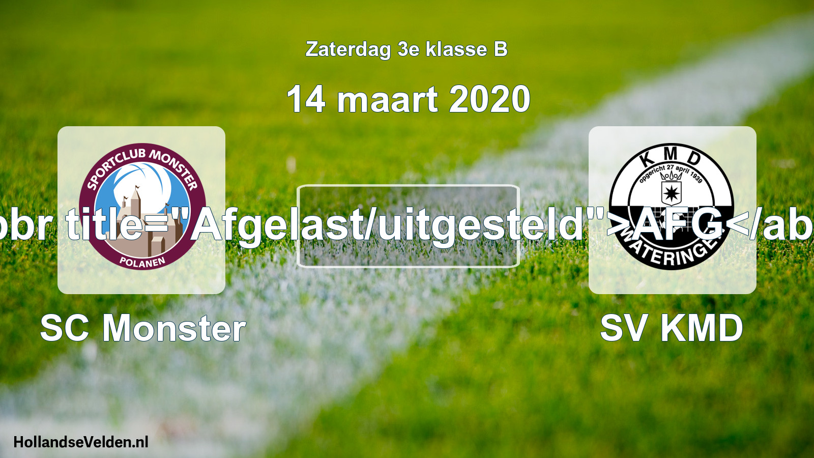Scheduled Match: SC Monster - SV KMD (14 March 2020)