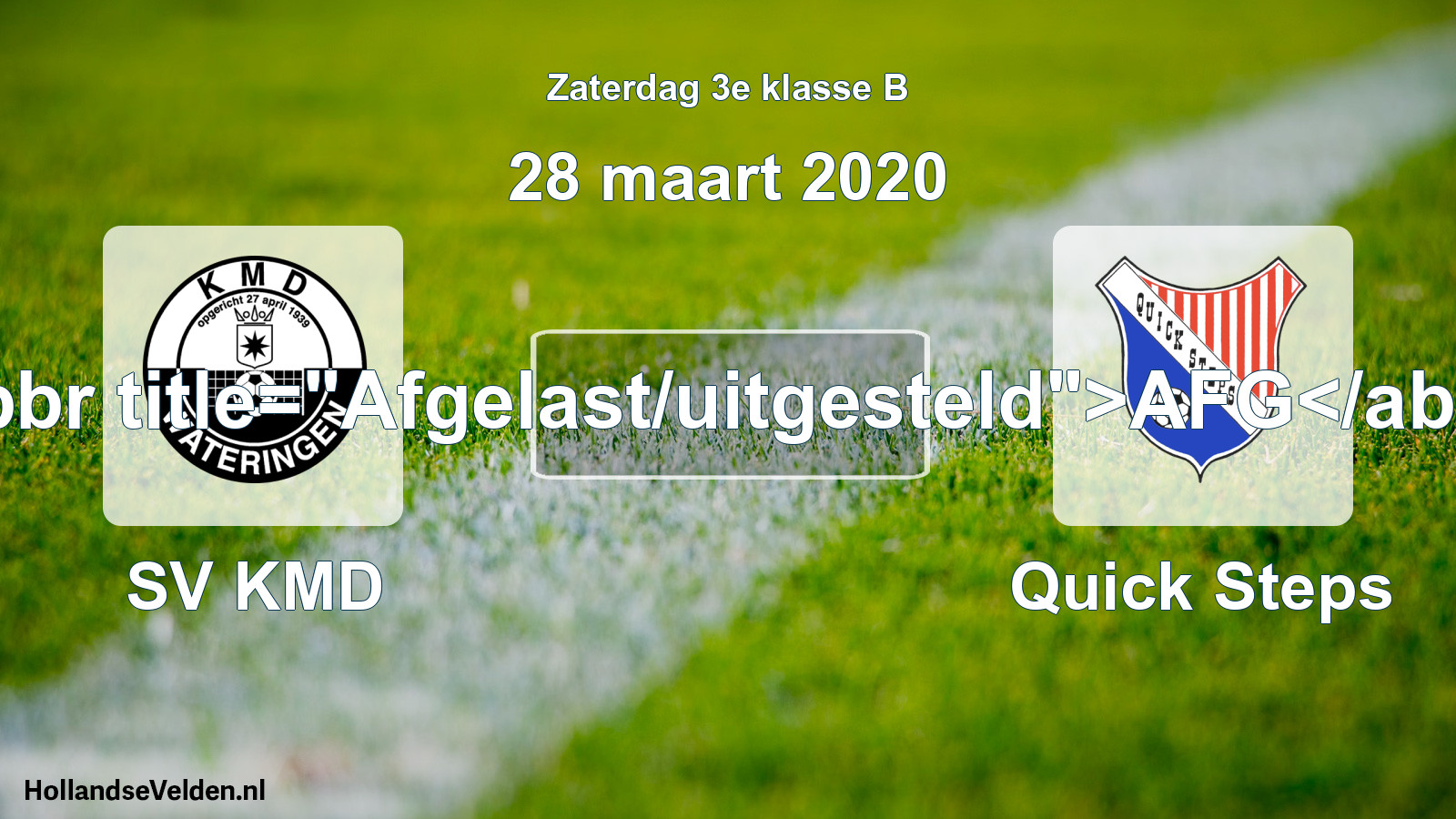 Scheduled Match: SV KMD - Quick Steps (28 March 2020)