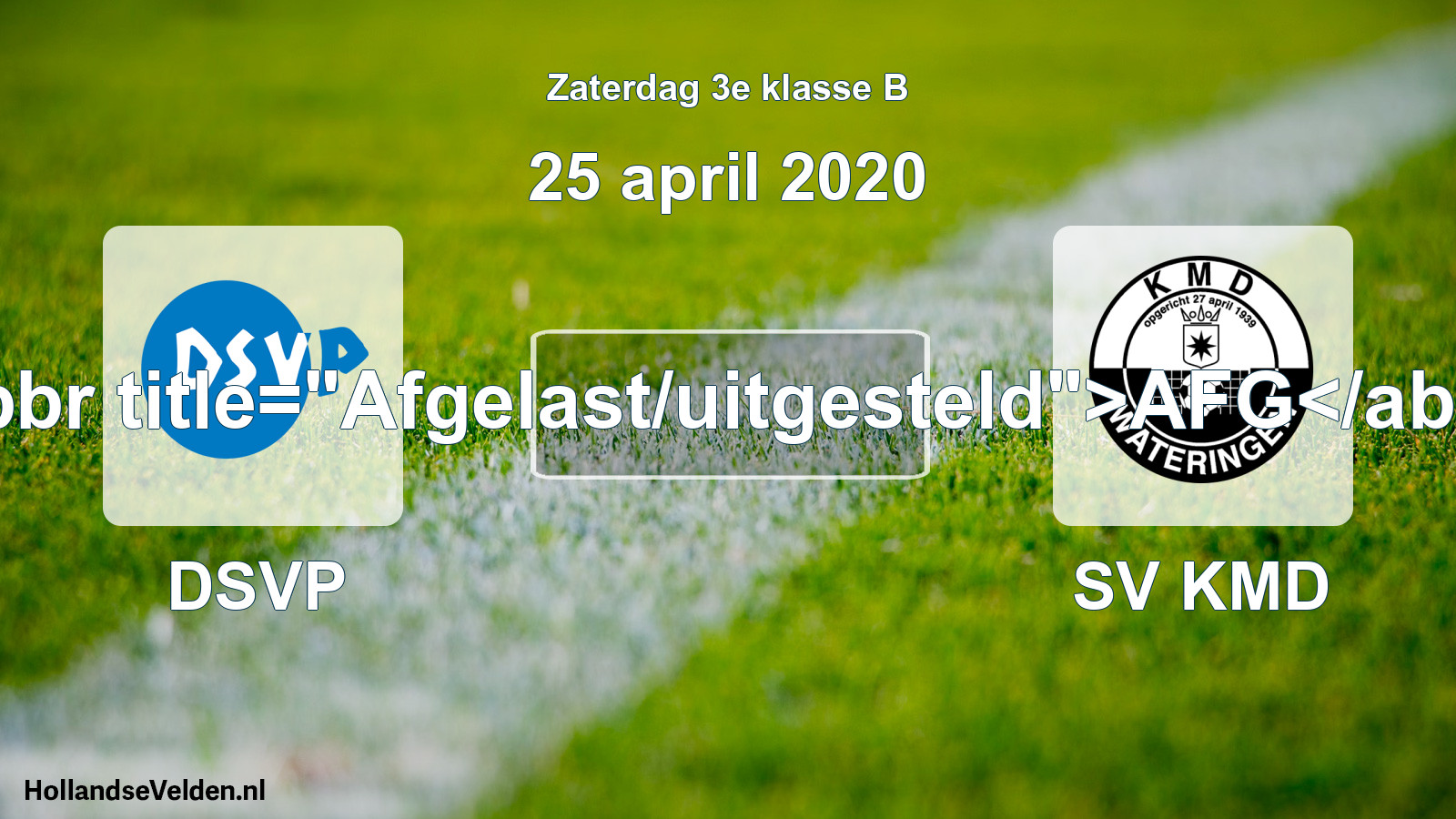 Scheduled Match: DSVP - SV KMD (25 April 2020)