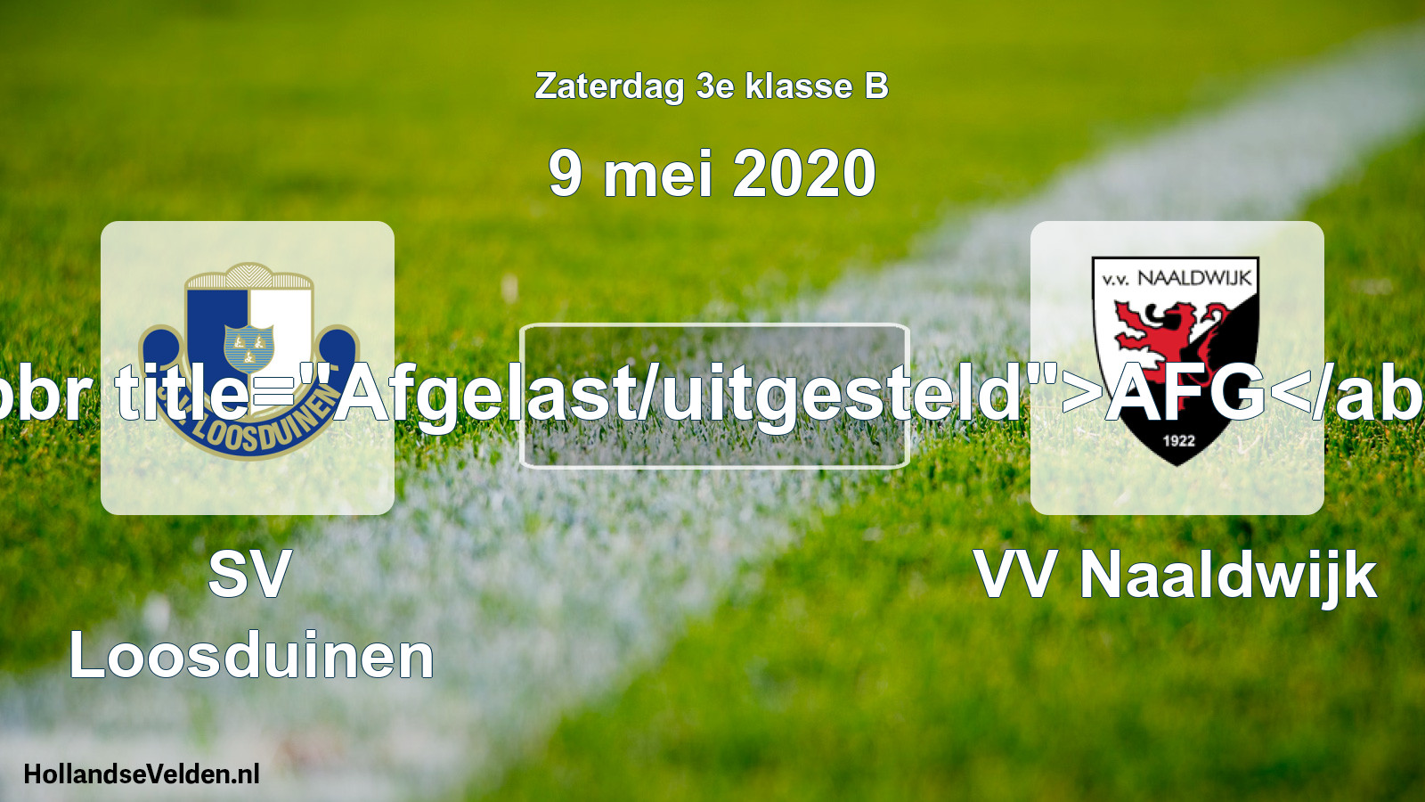 Scheduled Match: SV Loosduinen - VV Naaldwijk (9 May 2020)