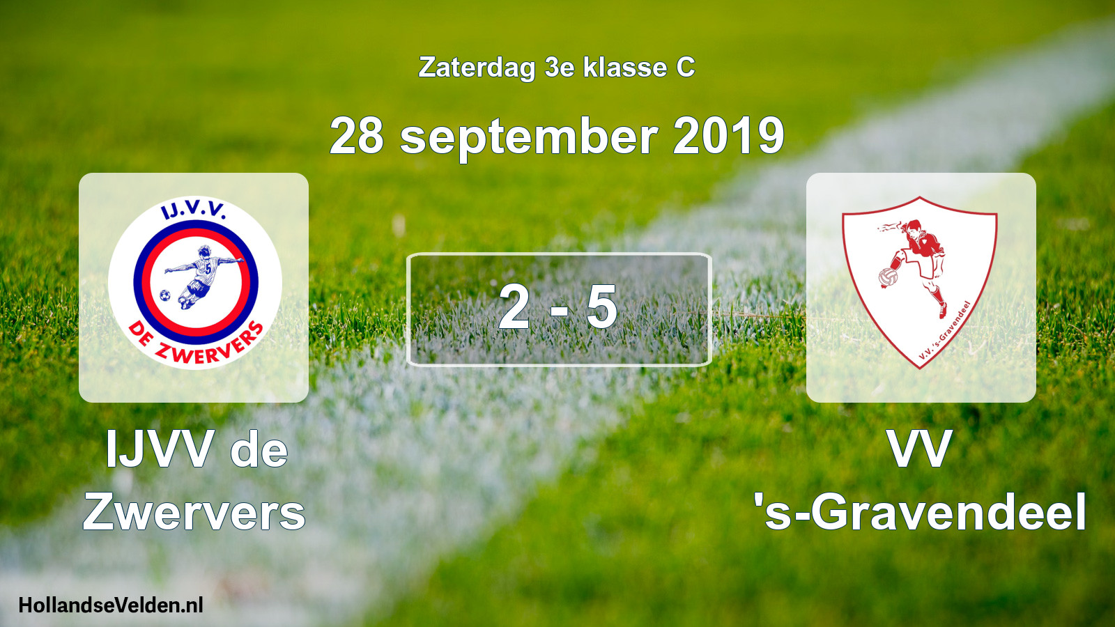 Total number of matches played: IJVV de Zwervers - VV 's-Gravendeel 2 - 5 (28 September 2019)