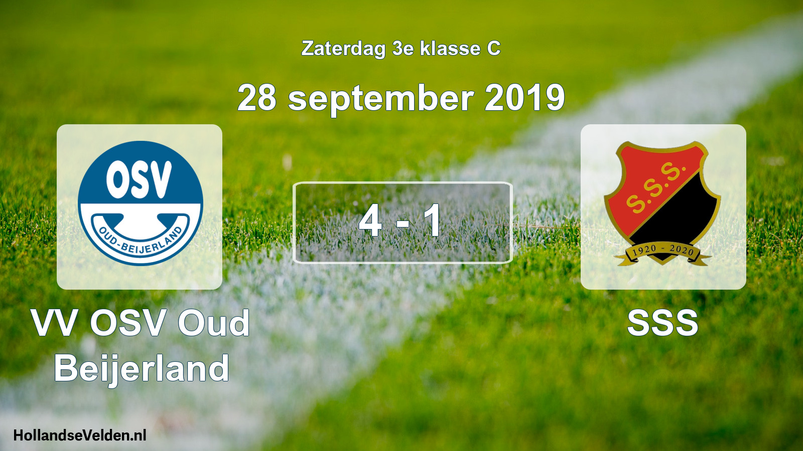 Total number of matches played: VV OSV Oud Beijerland - SSS 4 - 1 (28 September 2019)