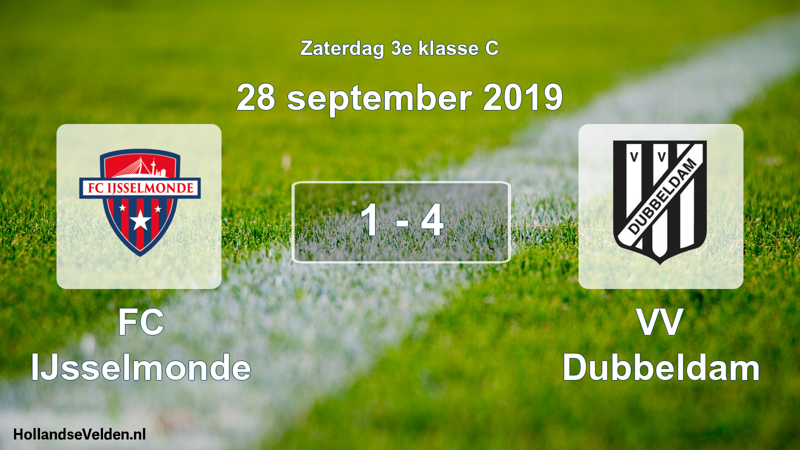 Total number of matches played: FC IJsselmonde - VV Dubbeldam 1 - 4 (28 September 2019)