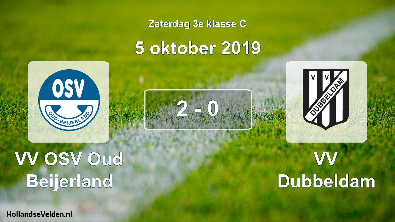 Total number of matches played: VV OSV Oud Beijerland - VV Dubbeldam 2 - 0 (5 October 2019)