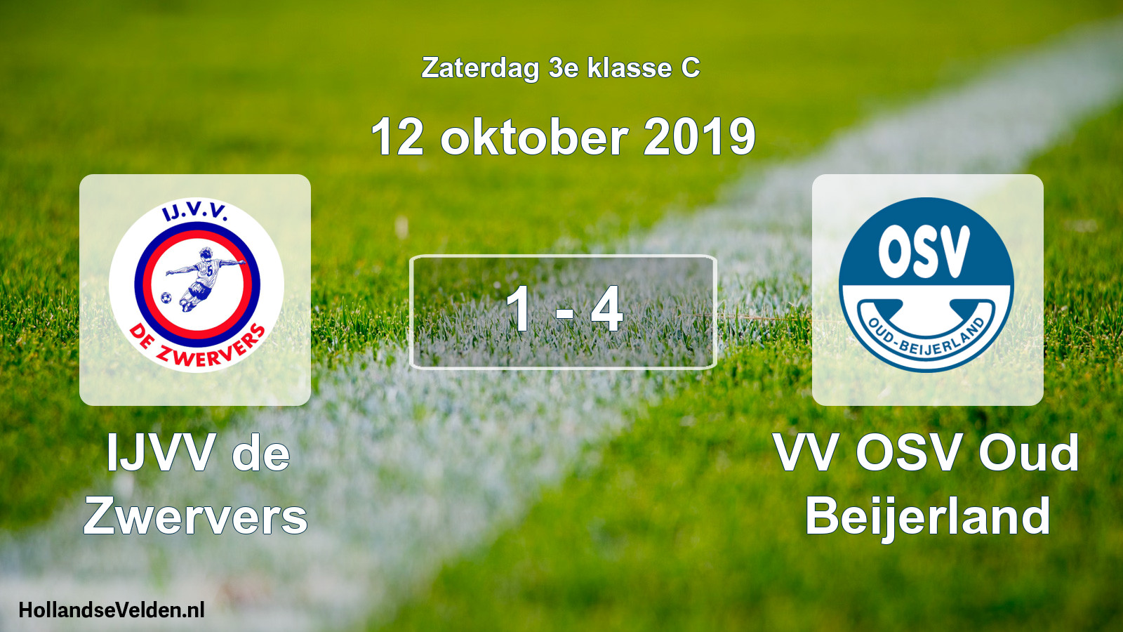 Total number of matches played: IJVV de Zwervers - VV OSV Oud Beijerland 1 - 4 (12 October 2019)