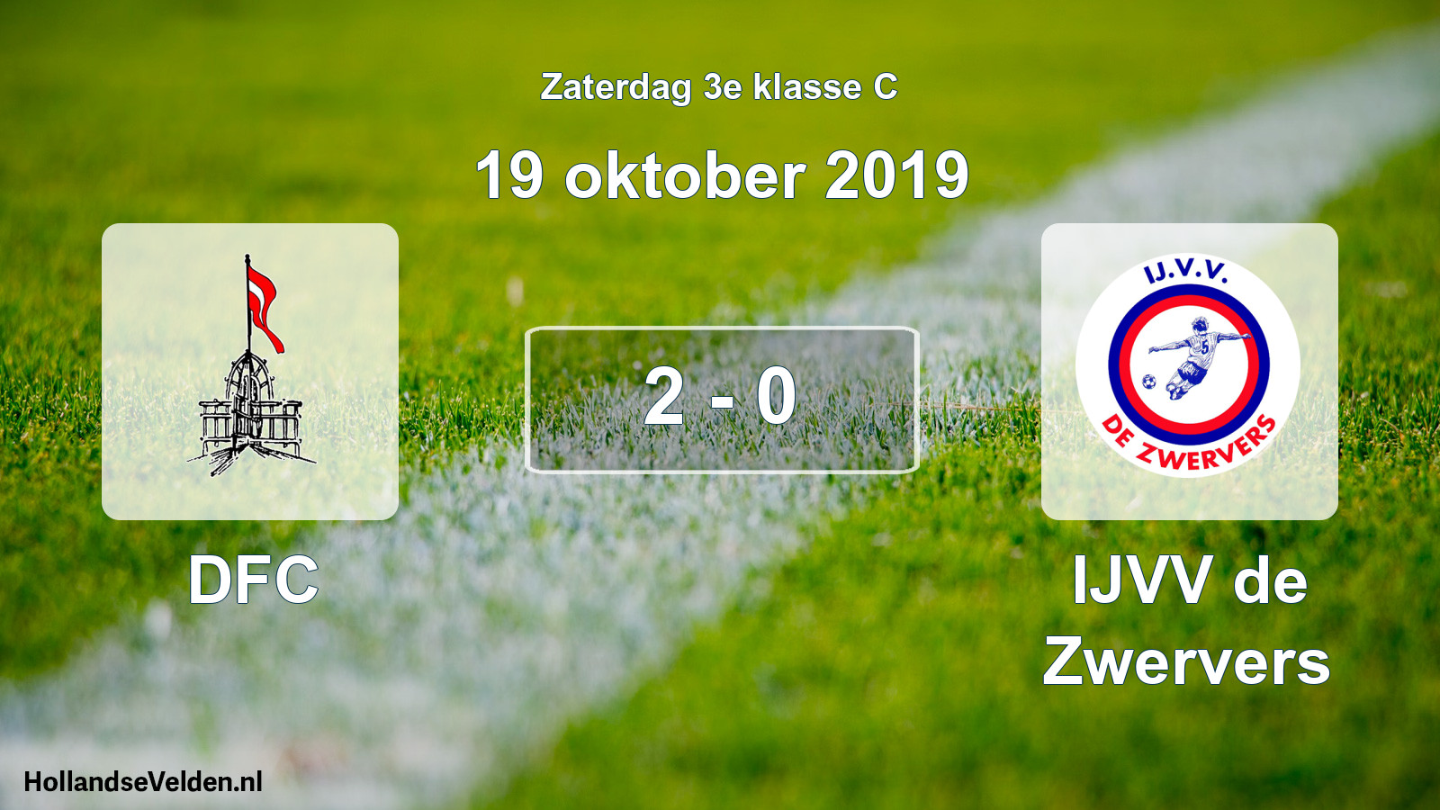 Total number of matches played: DFC - IJVV de Zwervers 2 - 0 (19 October 2019)