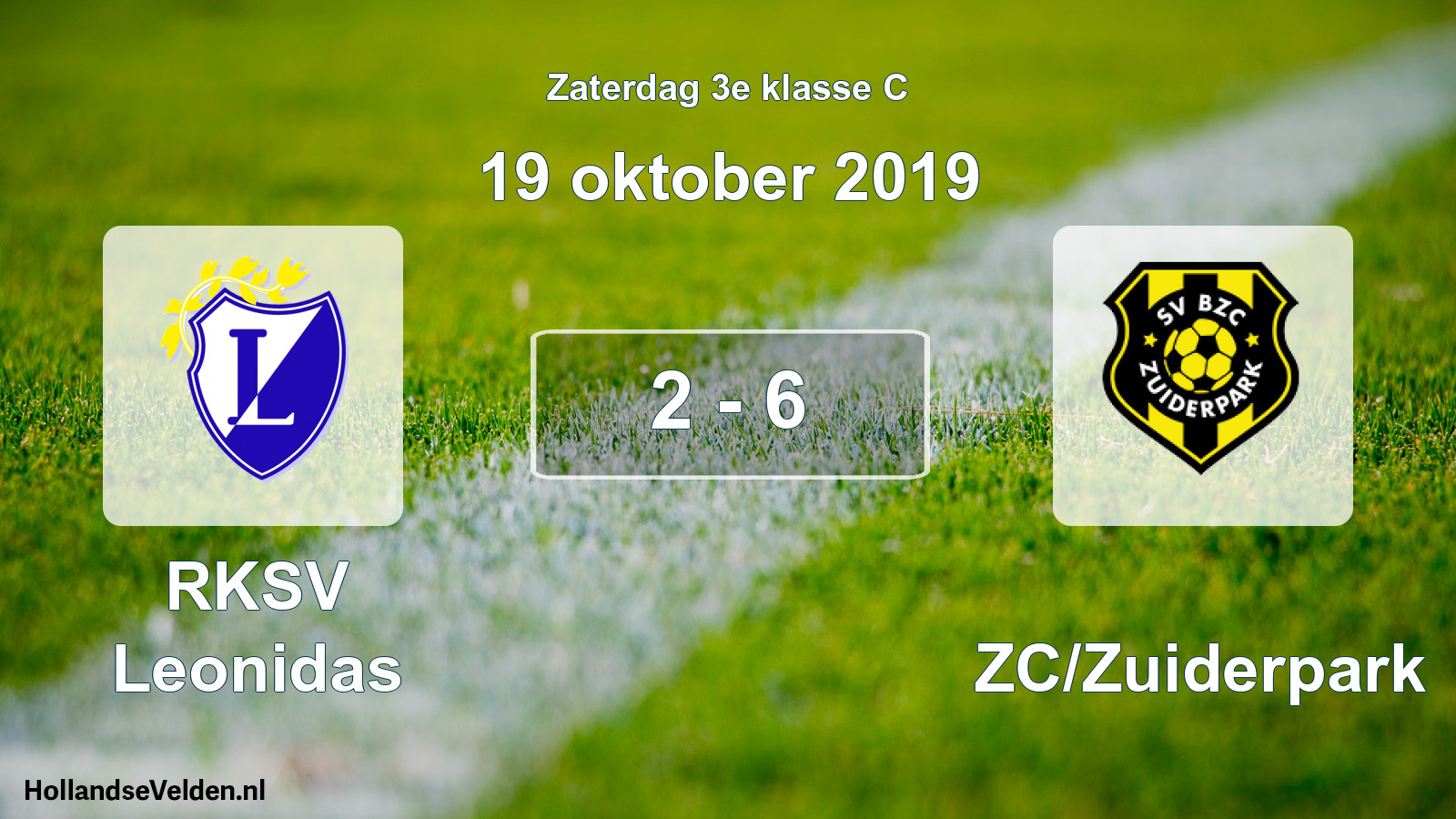 Total number of matches played: RKSV Leonidas - BZC/Zuiderpark 2 - 6 (19 October 2019)