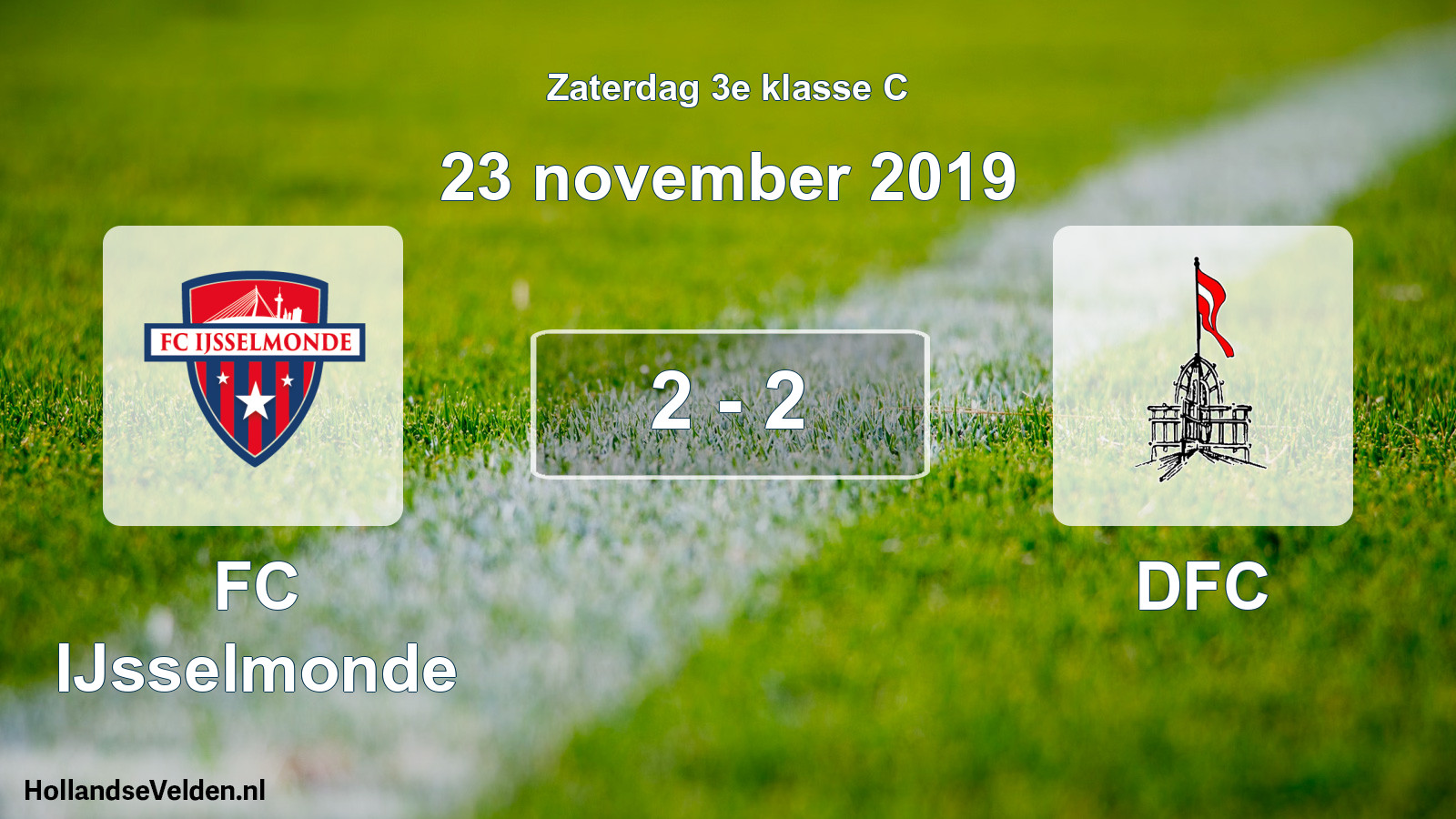 Total number of matches played: FC IJsselmonde - DFC 2 - 2 (23 November 2019)
