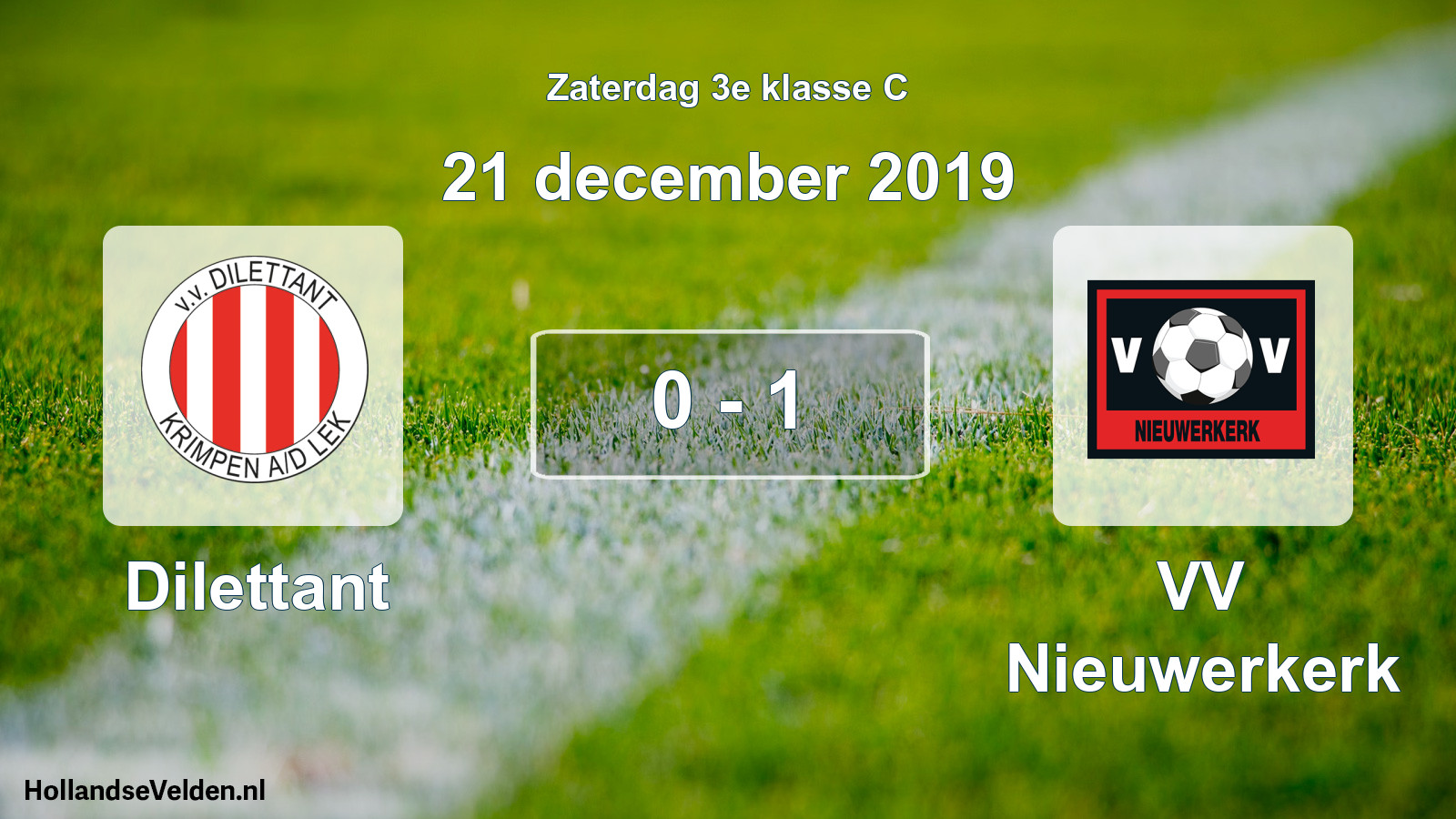 Total number of matches played: Dilettant - VV Nieuwerkerk 0 - 1 (21 December 2019)
