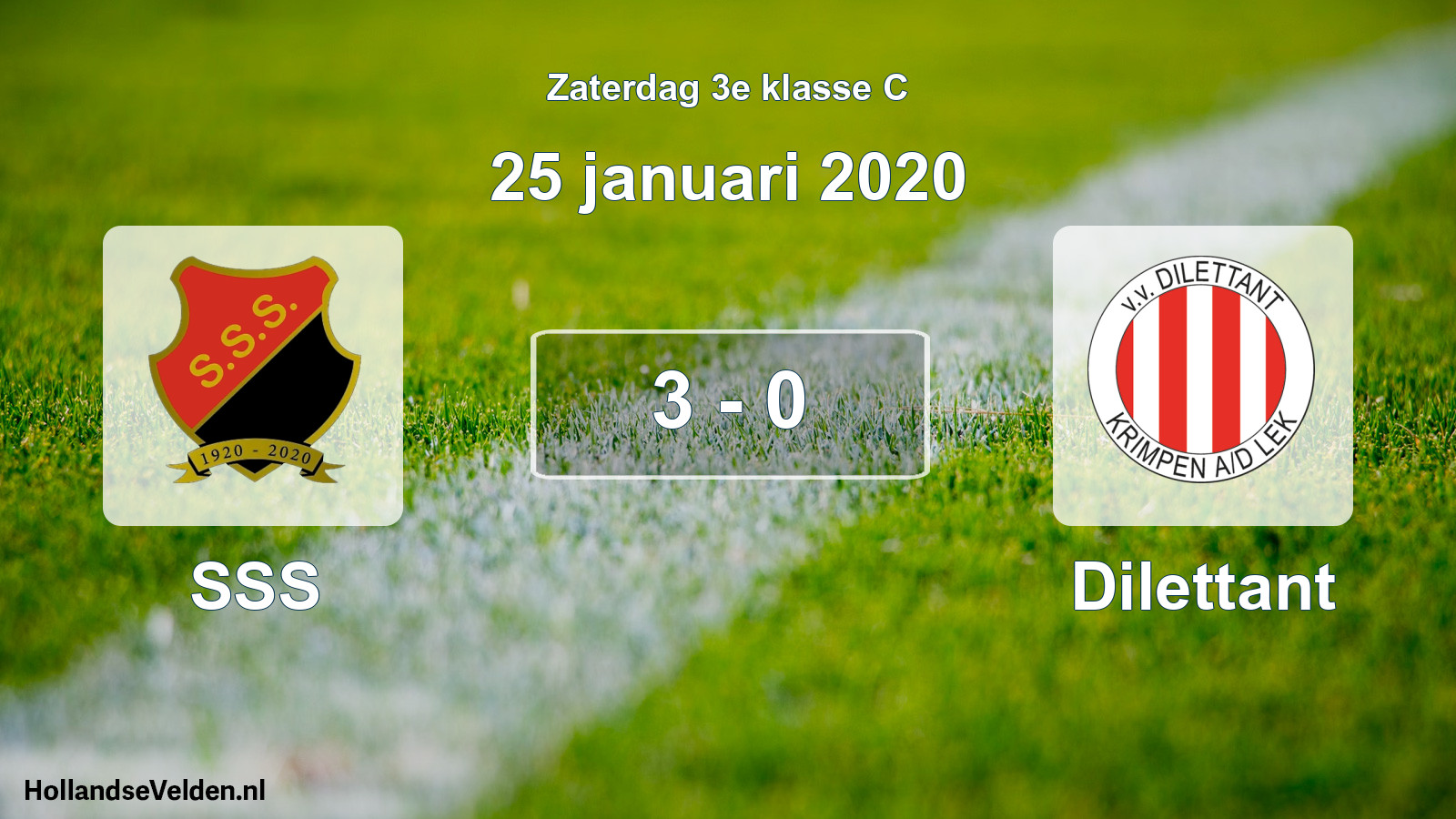 Total number of matches played: SSS - Dilettant 3 - 0 (25 January 2020)