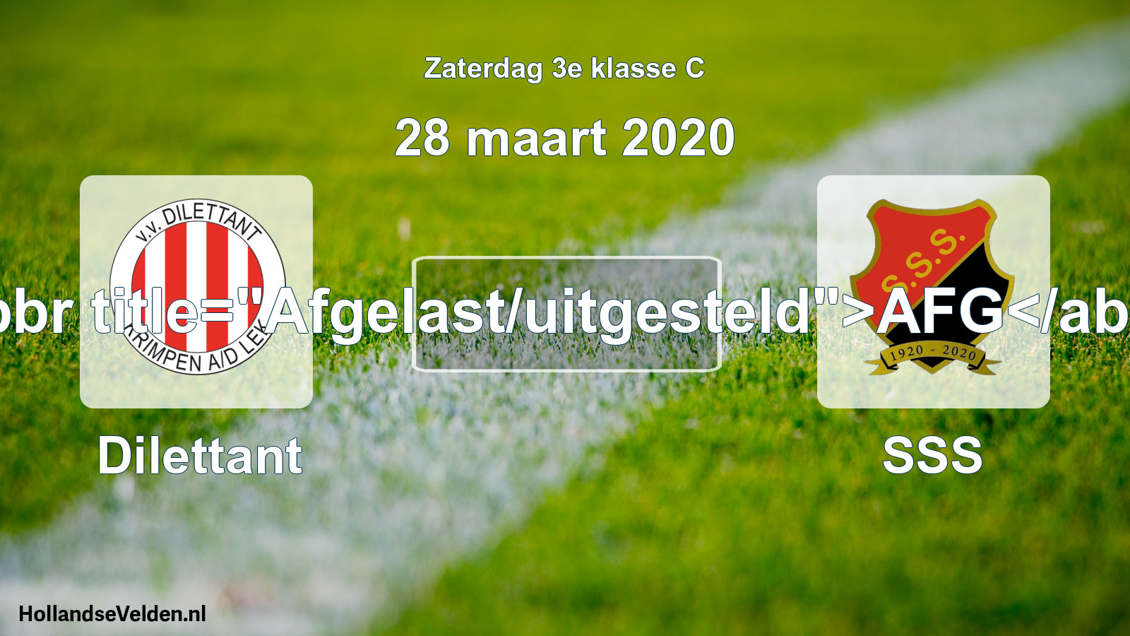 Scheduled Match: Dilettant - SSS (28 March 2020)