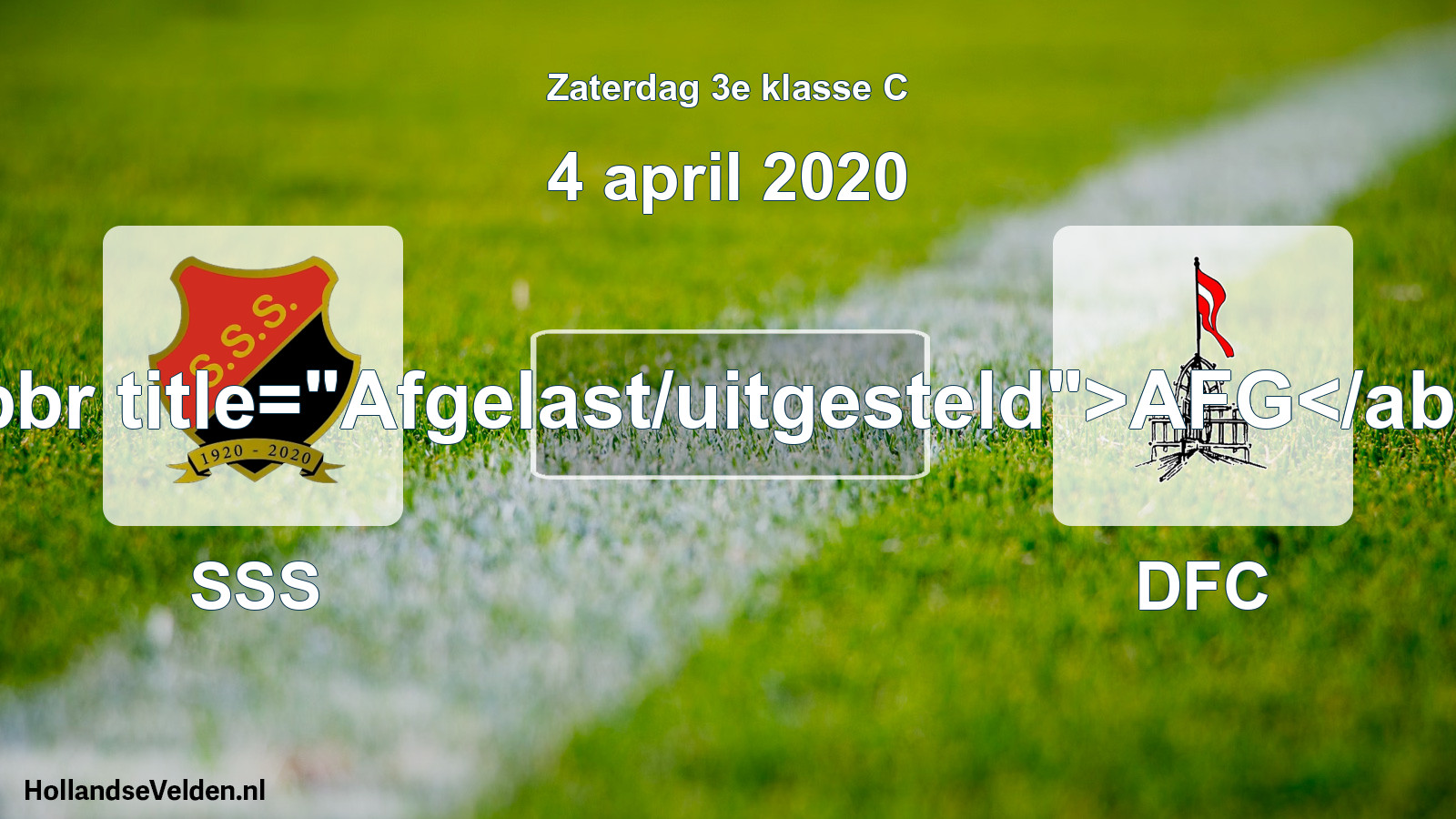 Scheduled Match: SSS - DFC (4 April 2020)