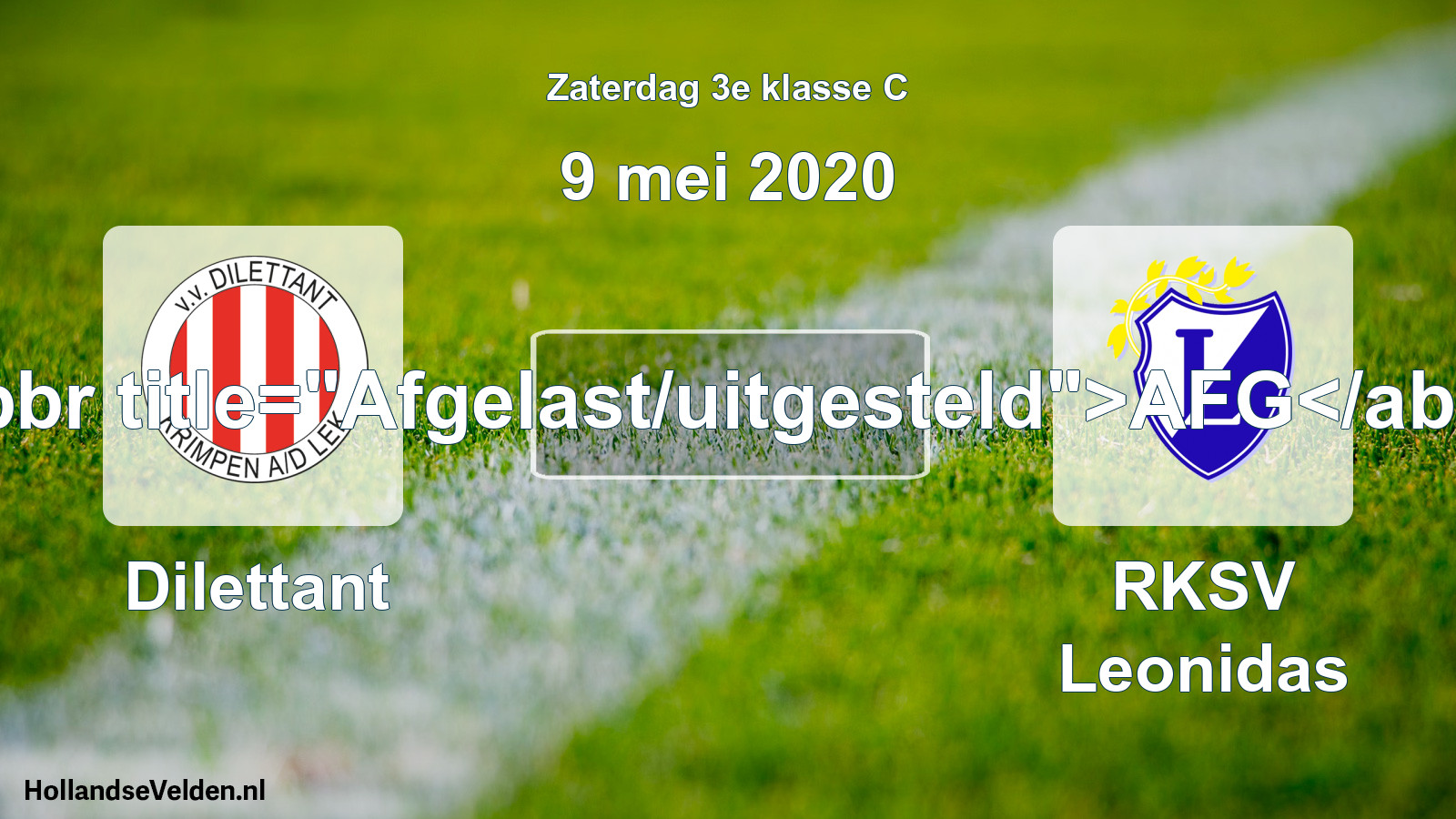 Scheduled Match: Dilettant - RKSV Leonidas (9 May 2020)