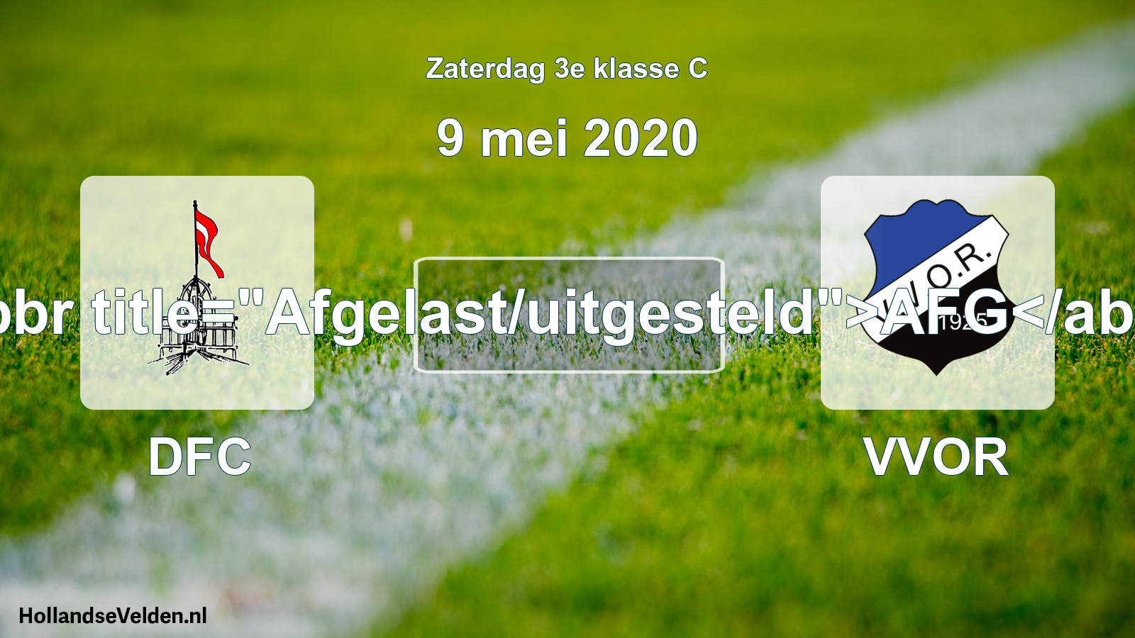 Scheduled Match: DFC - VVOR (9 May 2020)