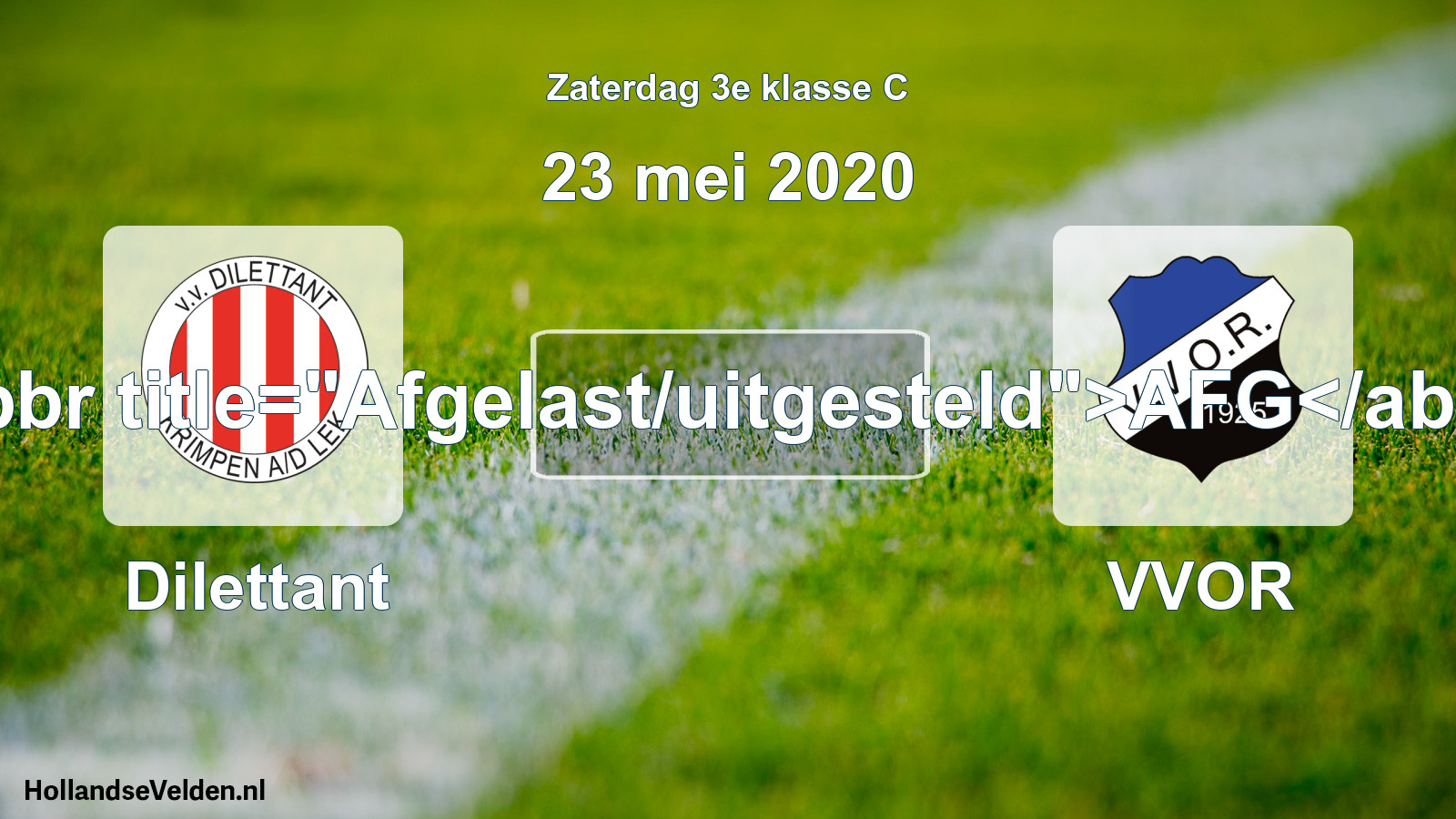 Scheduled Match: Dilettant - VVOR (23 May 2020)