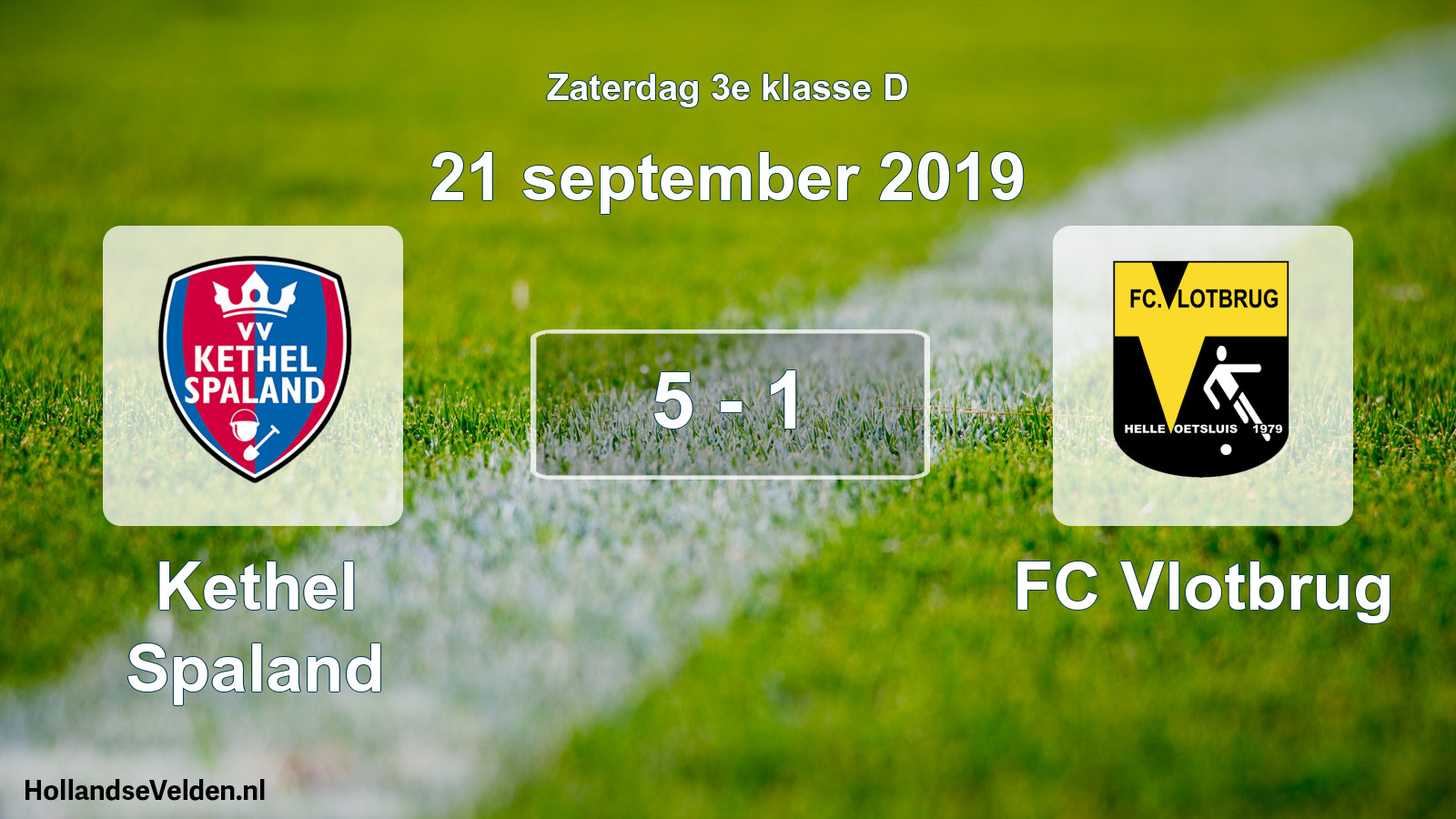 Total number of matches played: Kethel Spaland - FC Vlotbrug 5 - 1 (21 September 2019)