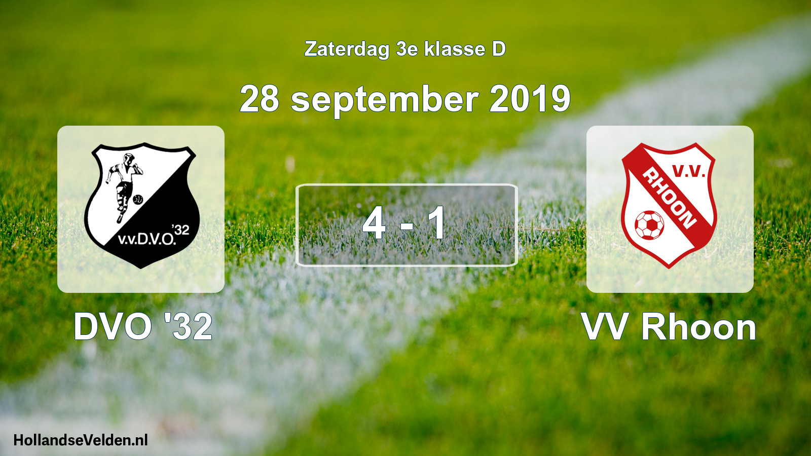 Total number of matches played: DVO '32 - VV Rhoon 4 - 1 (28 September 2019)