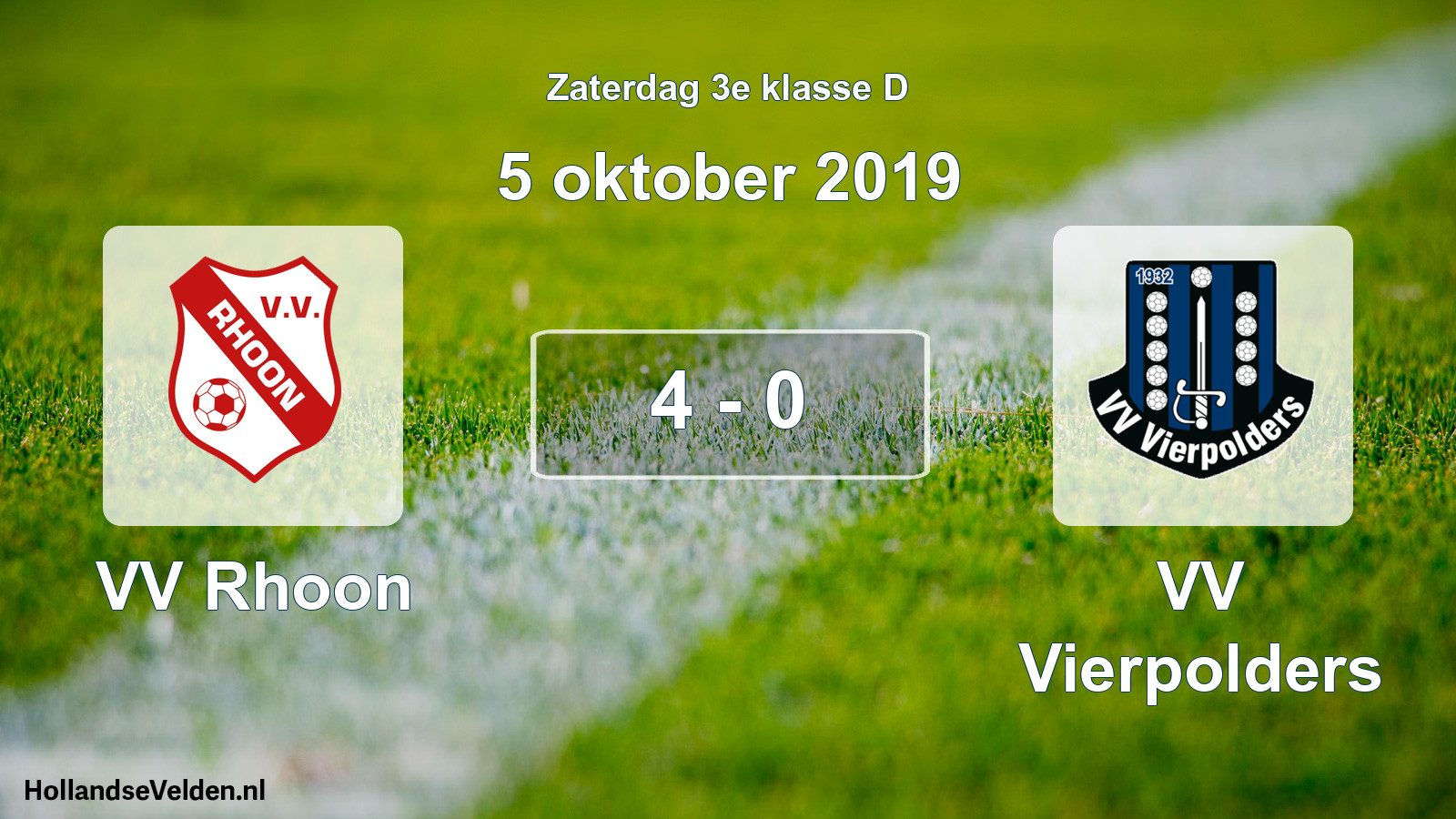 Total number of matches played: VV Rhoon - VV Vierpolders 4 - 0 (5 October 2019)
