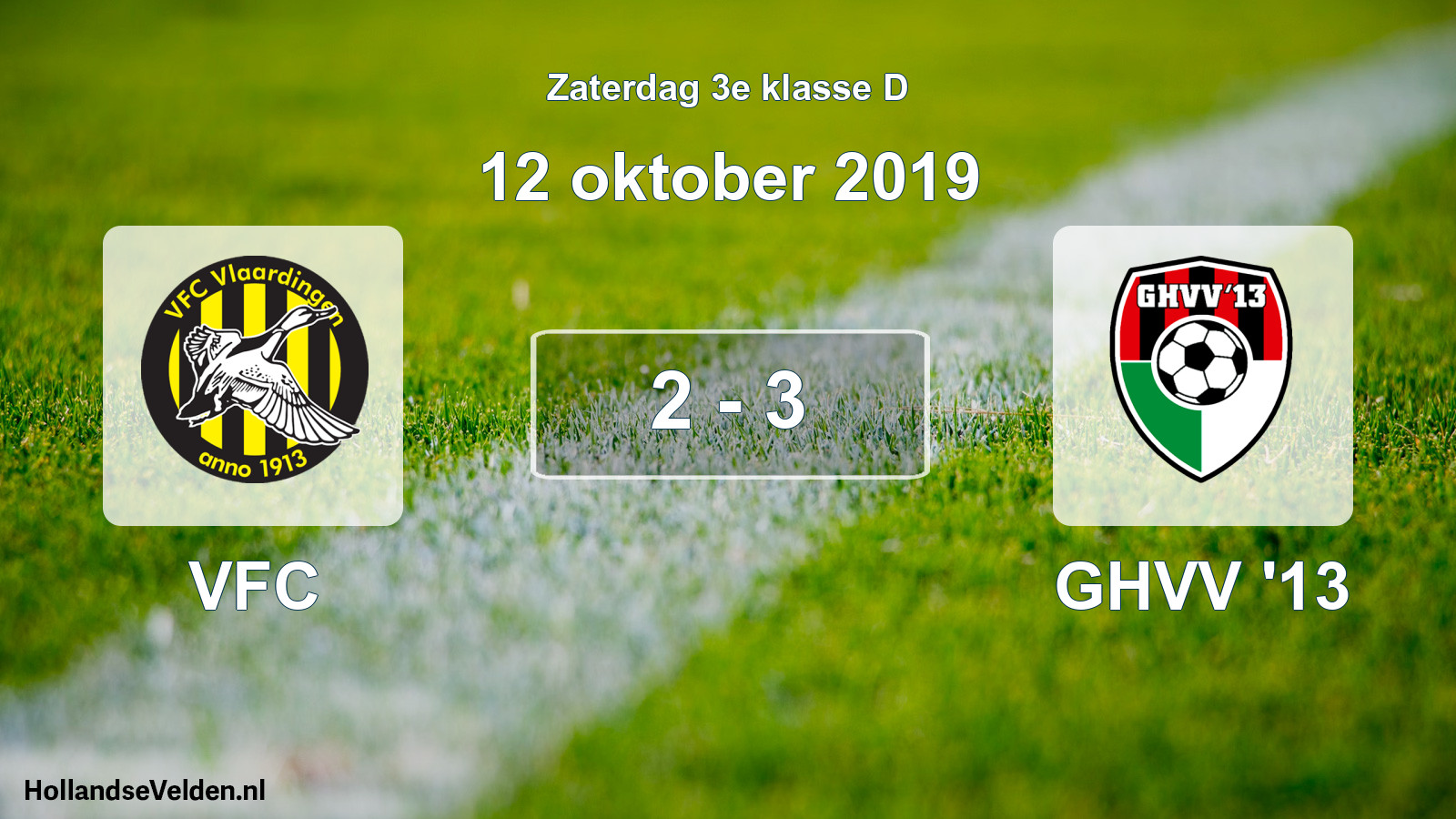 Total number of matches played: VFC - GHVV '13 2 - 3 (12 October 2019)