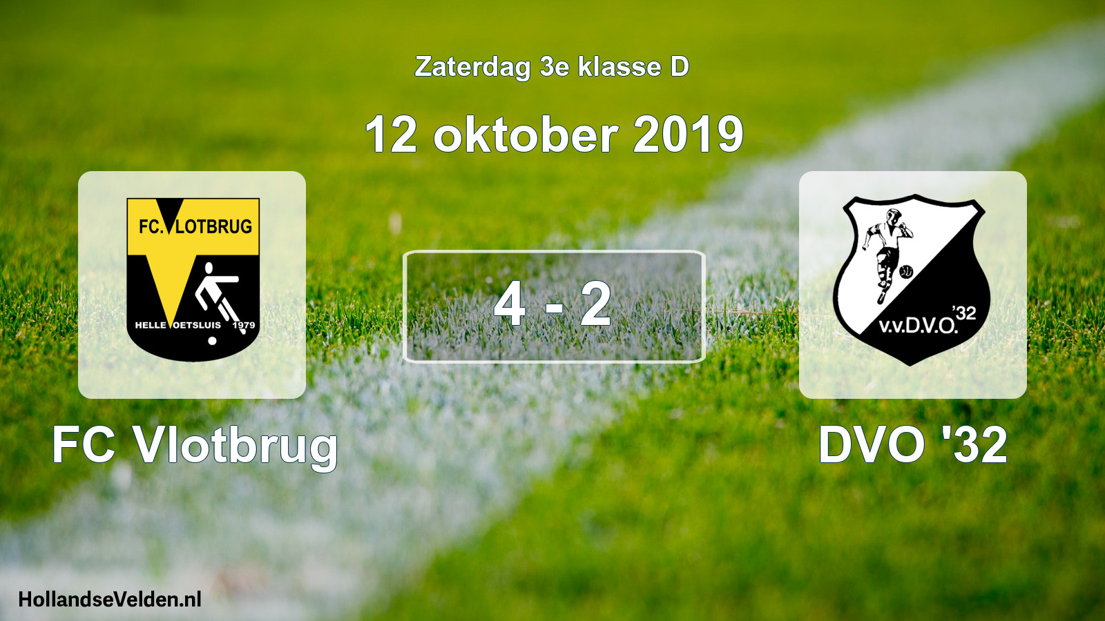 Total number of matches played: FC Vlotbrug - DVO '32 4 - 2 (12 October 2019)