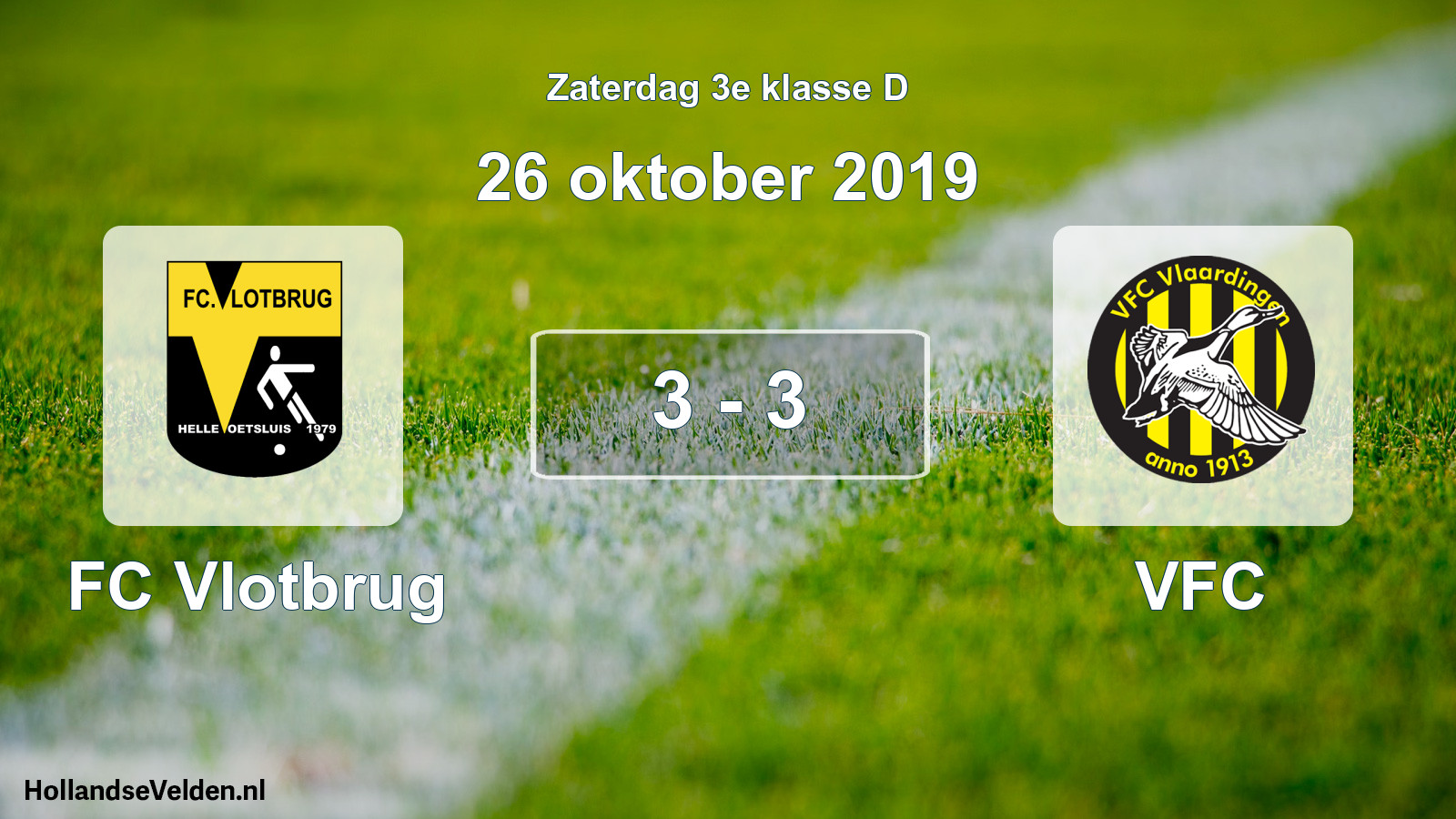 Total number of matches played: FC Vlotbrug - VFC 3 - 3 (26 October 2019)