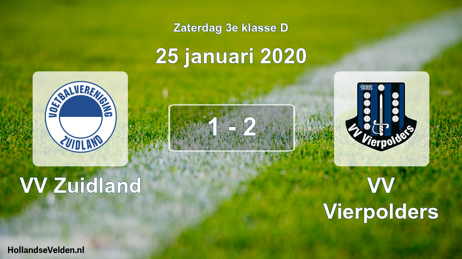 Total number of matches played: VV Zuidland - VV Vierpolders 1 - 2 (25 January 2020)
