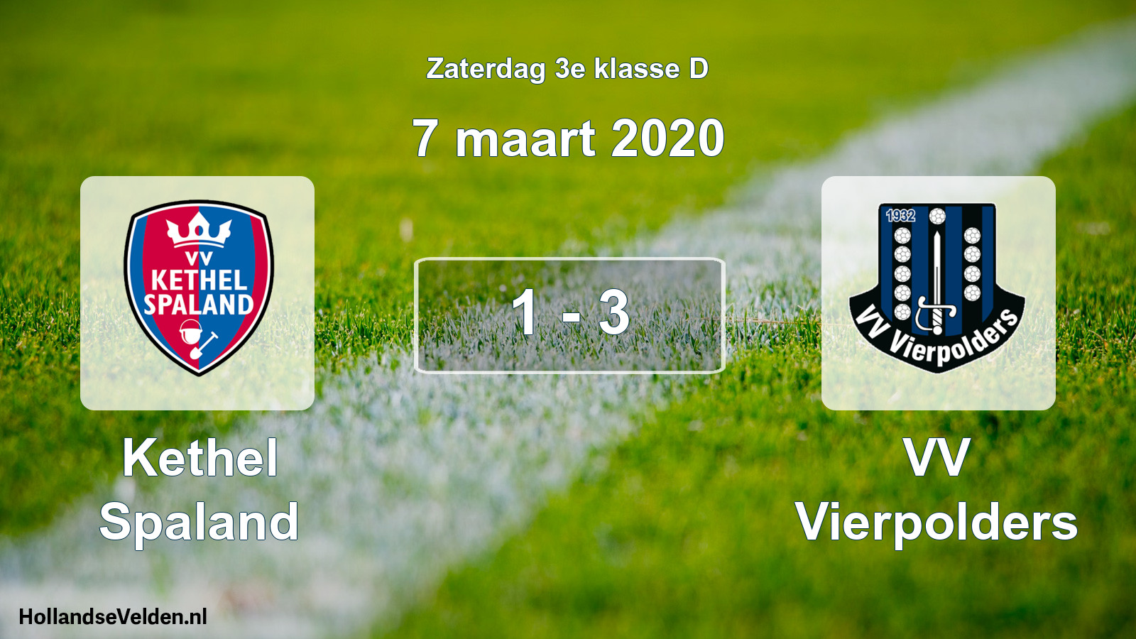 Total number of matches played: Kethel Spaland - VV Vierpolders 1 - 3 (7 March 2020)