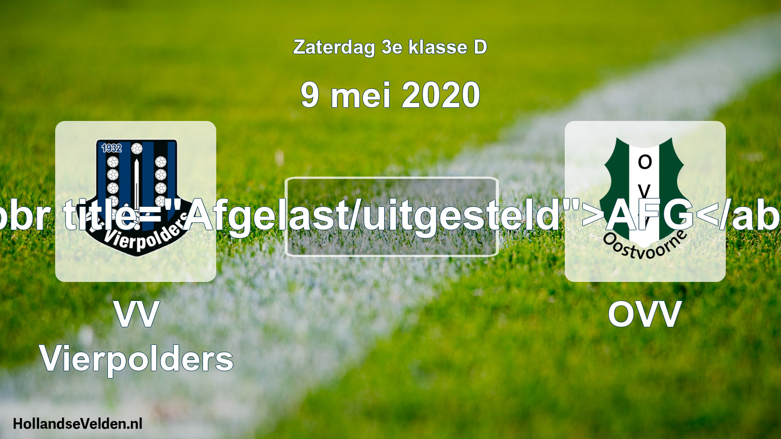 Scheduled Match: VV Vierpolders - OVV (9 May 2020)
