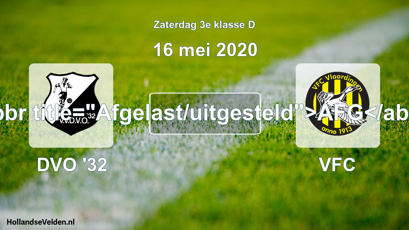 Scheduled Match: DVO '32 - VFC (16 May 2020)